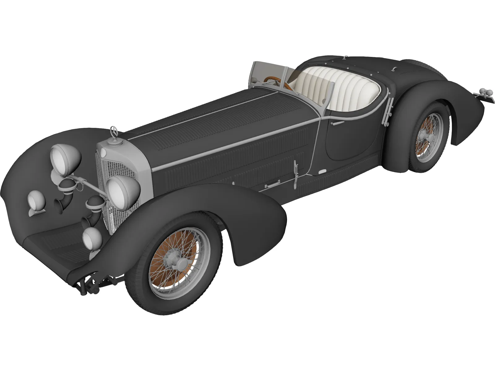 Mercedes-Benz SSK Roadster 3D Model main preview
