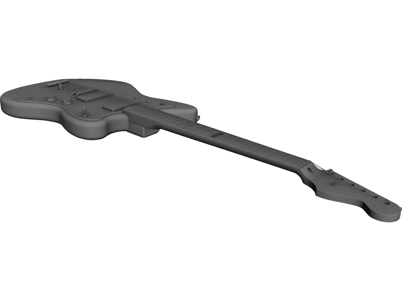 Fender Jazzmaster 3D Model main preview
