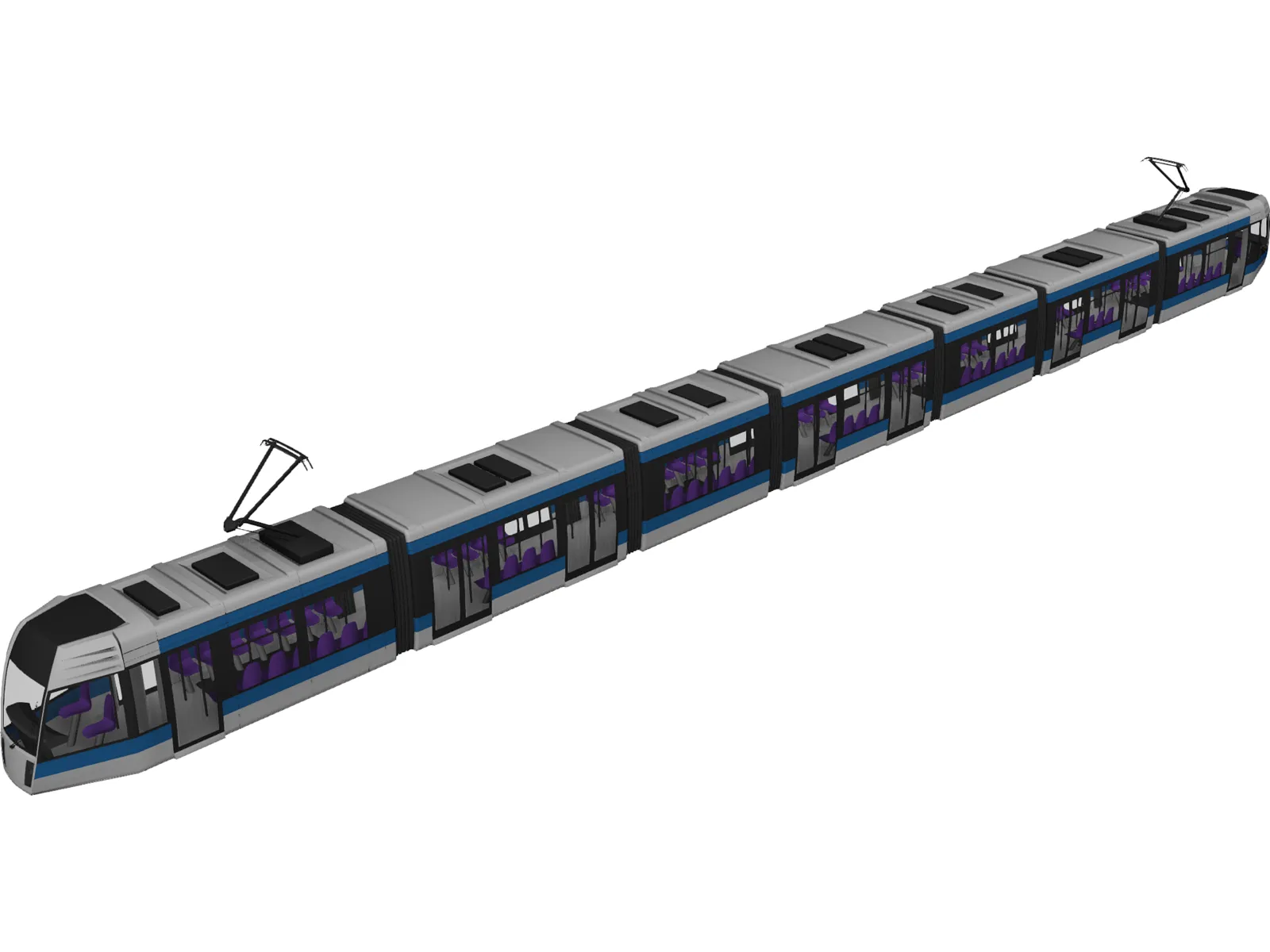 Modern Street Car 3D Model main preview