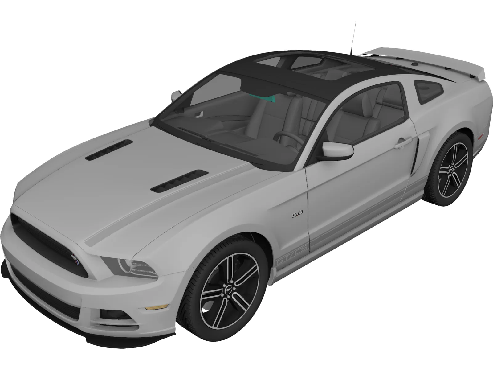 Ford Mustang GT (2013) 3D Model main preview
