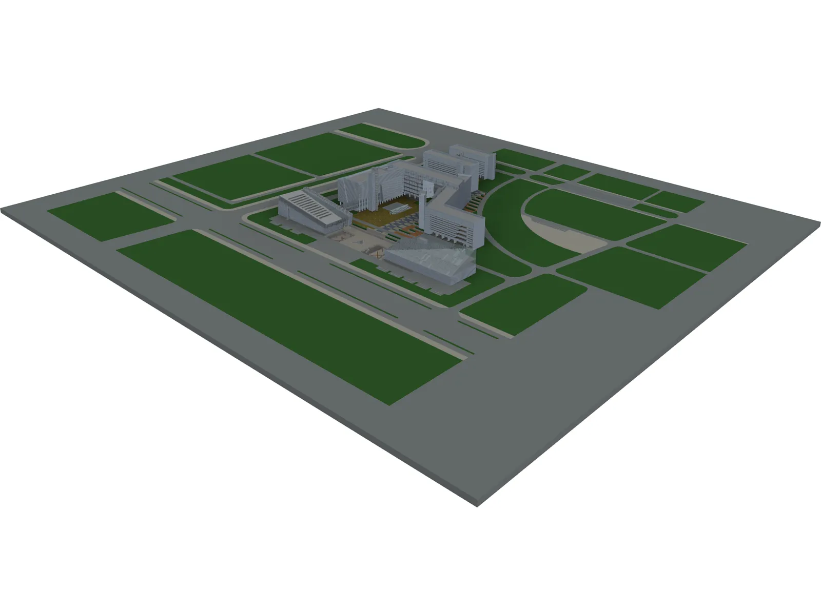 City Community Center 3D Model main preview