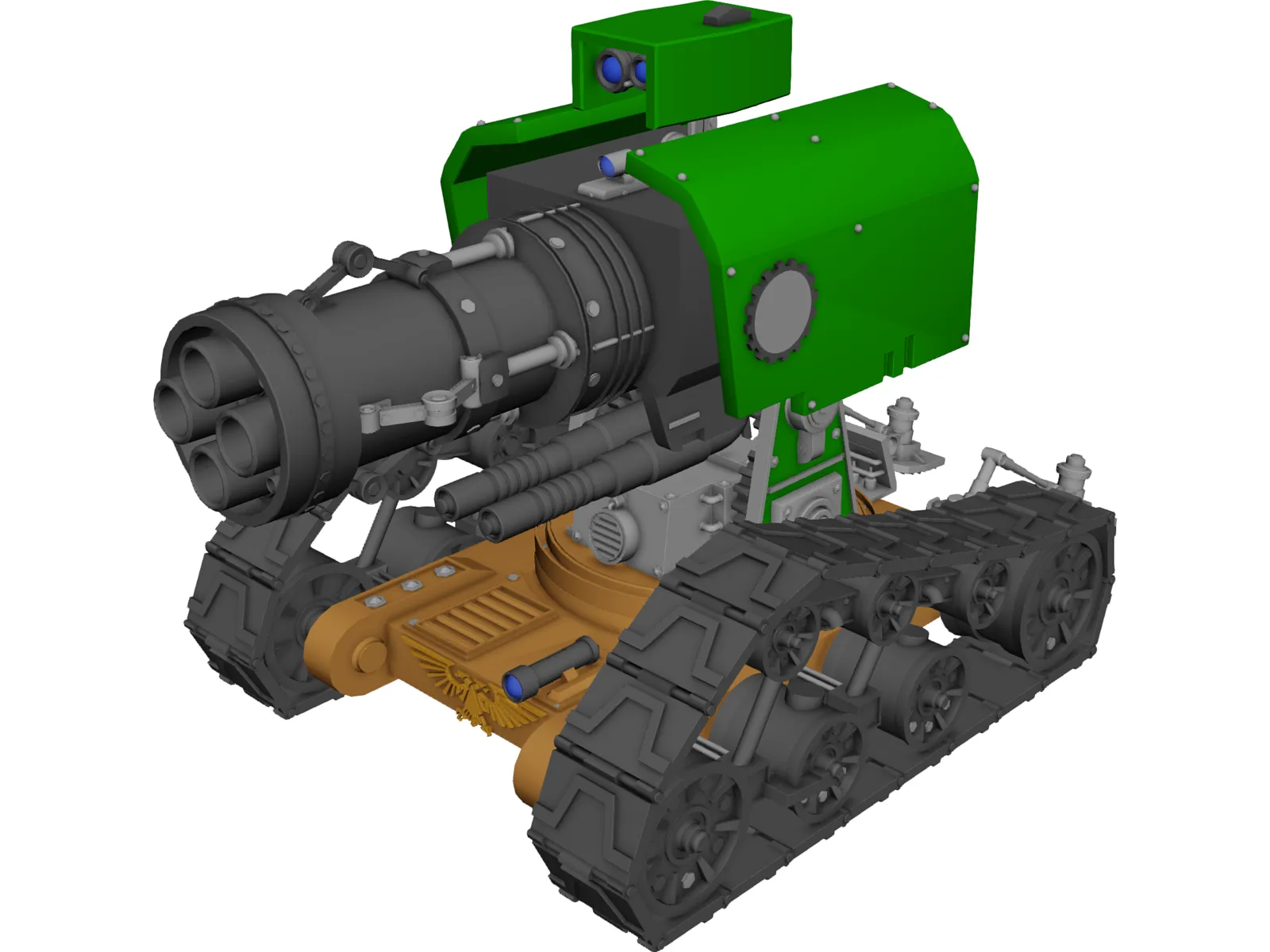Space Marine Tank 3D Model main preview