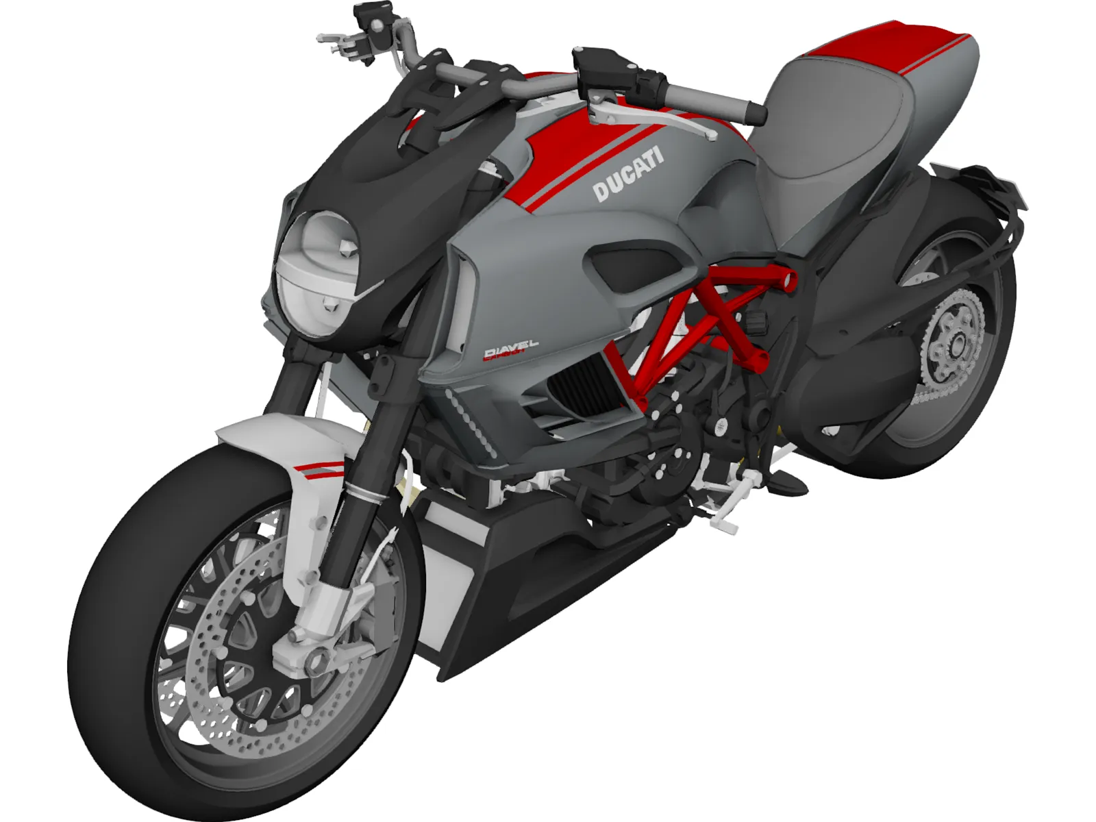 Ducati Diavel (2011) 3D Model main preview
