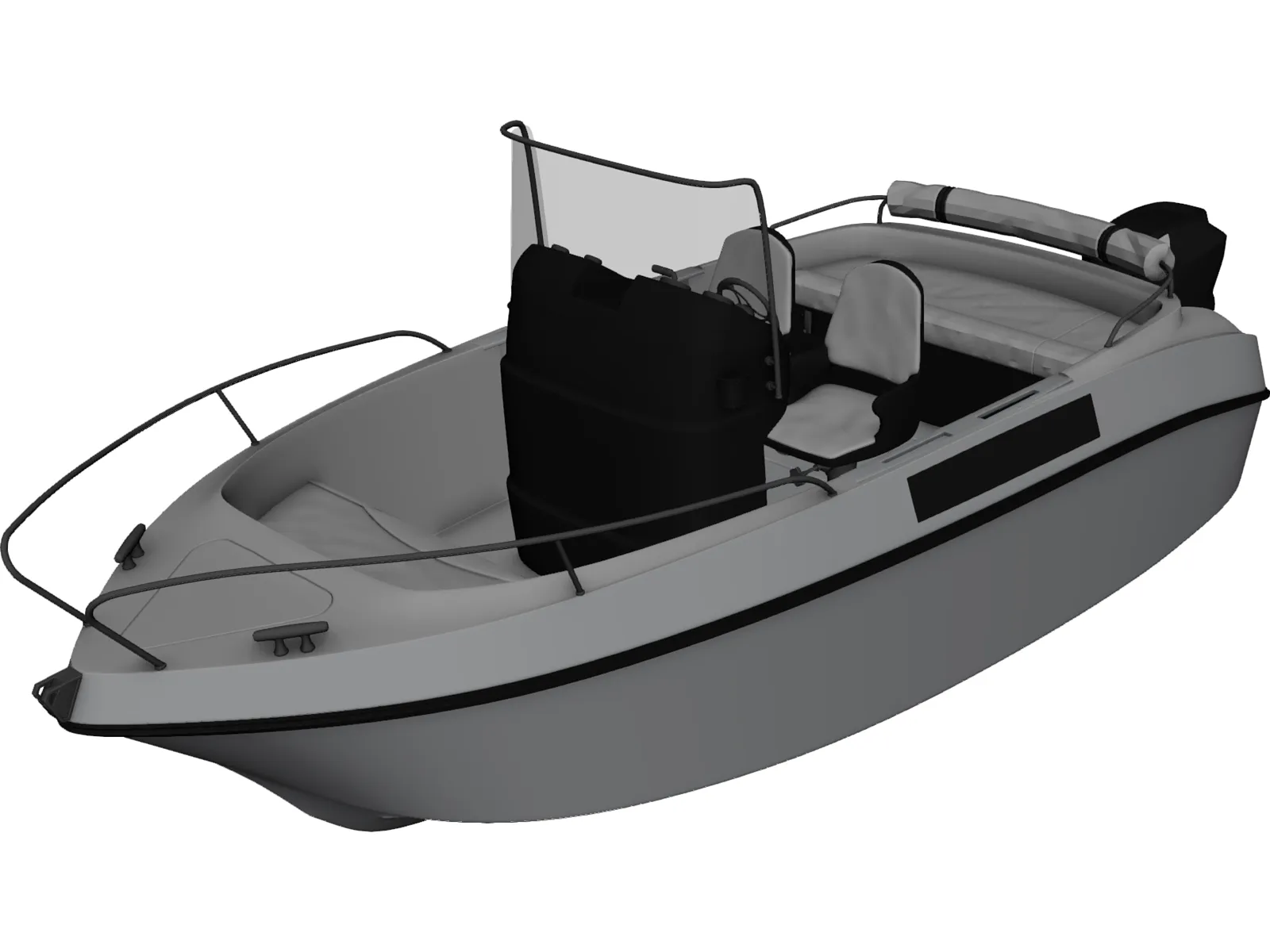 Speedboat 3D Model main preview