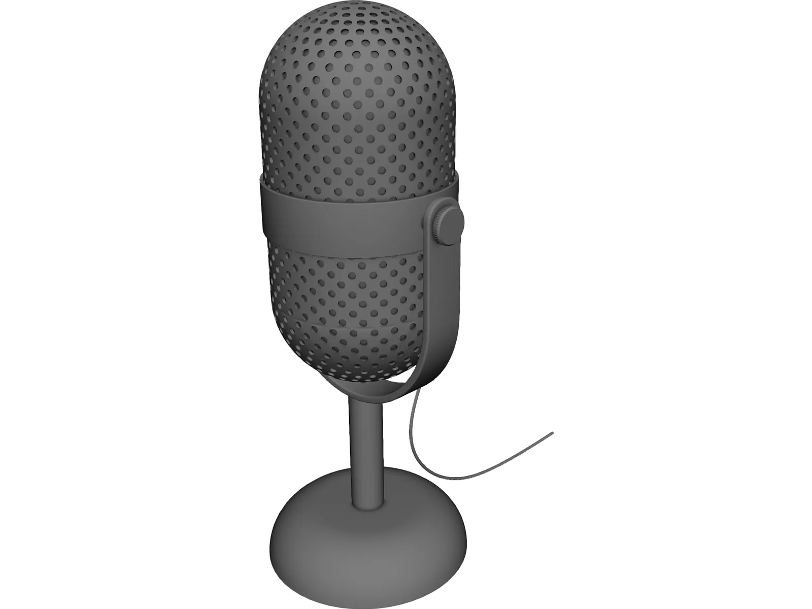 Vintage Microphone 3D Model main preview