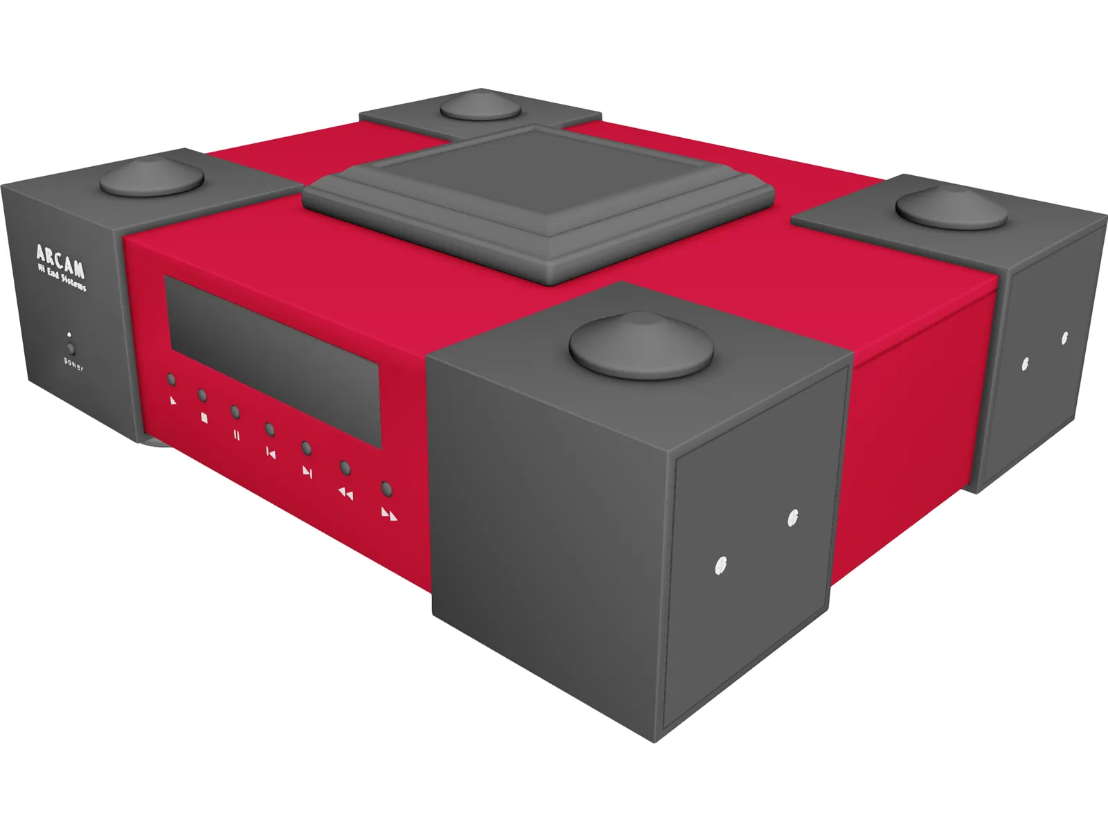 Audio CD Player 3D Model main preview