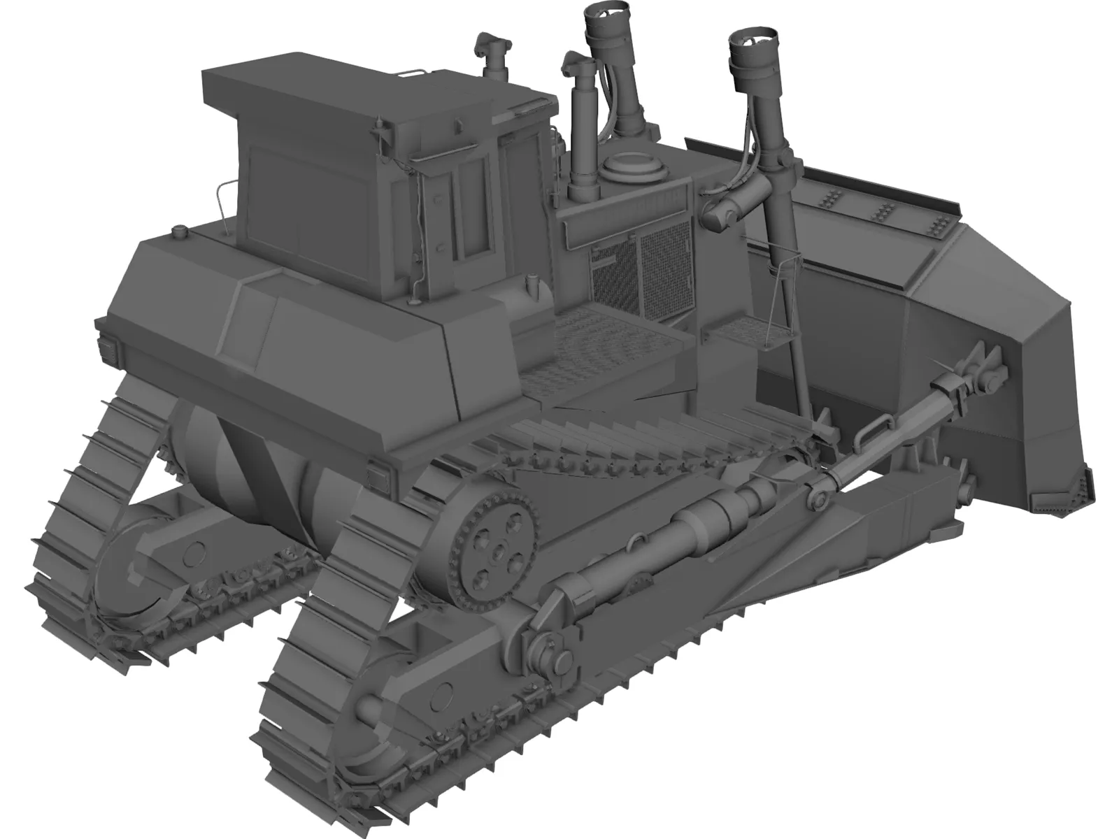 Caterpillar Bulldozer 3D Model main preview