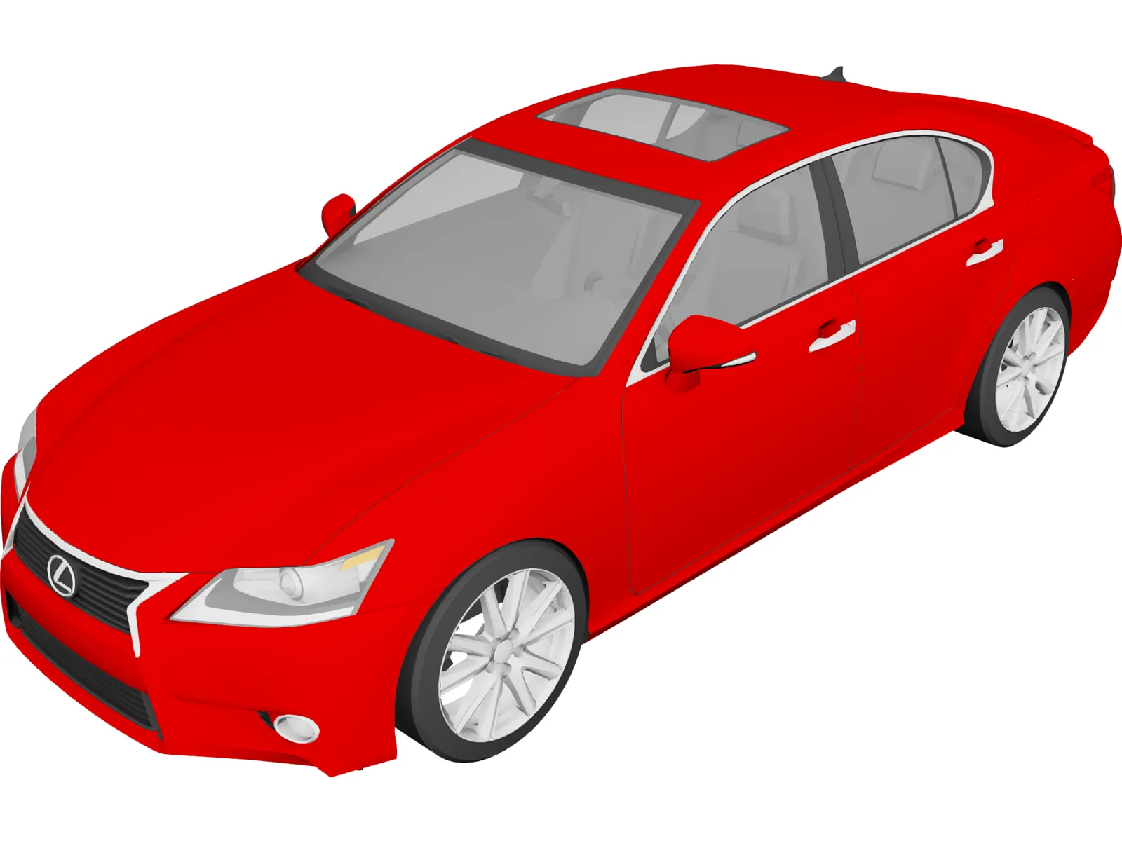 Lexus GS350 (2013) 3D Model main preview