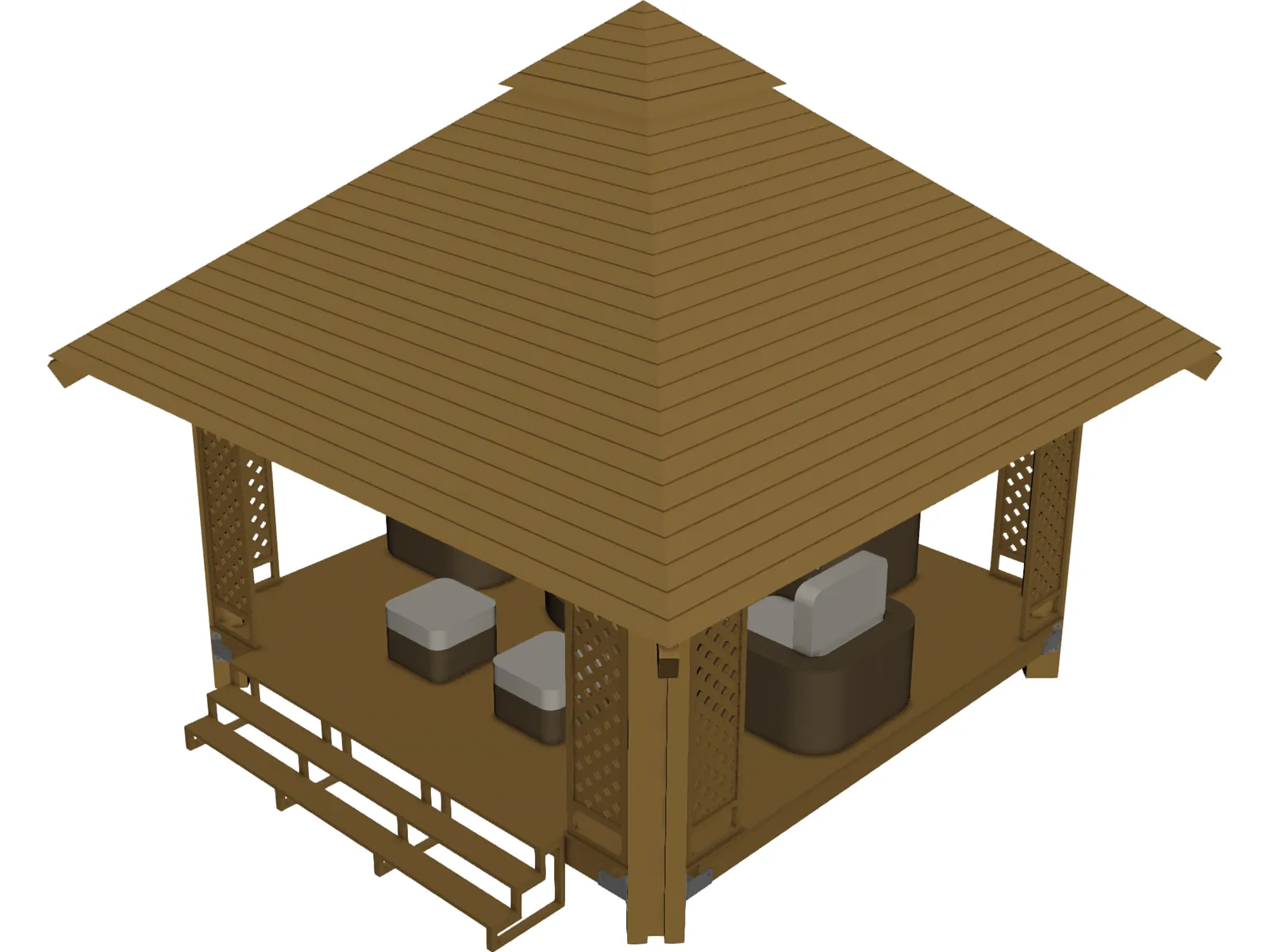Gazebo 3D Model main preview