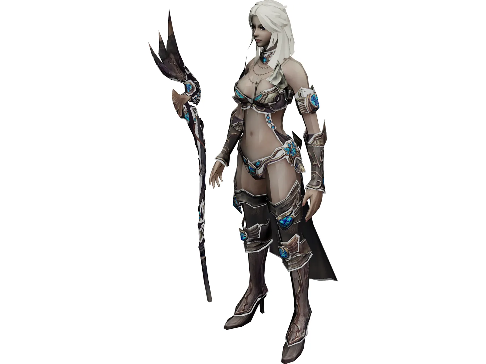 Human Wizard 3D Model main preview