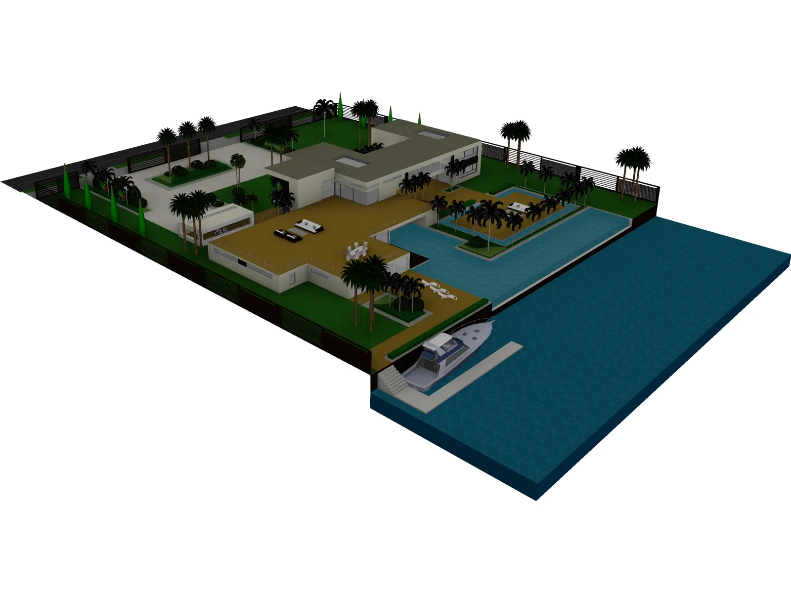 Modern House 3D Model main preview