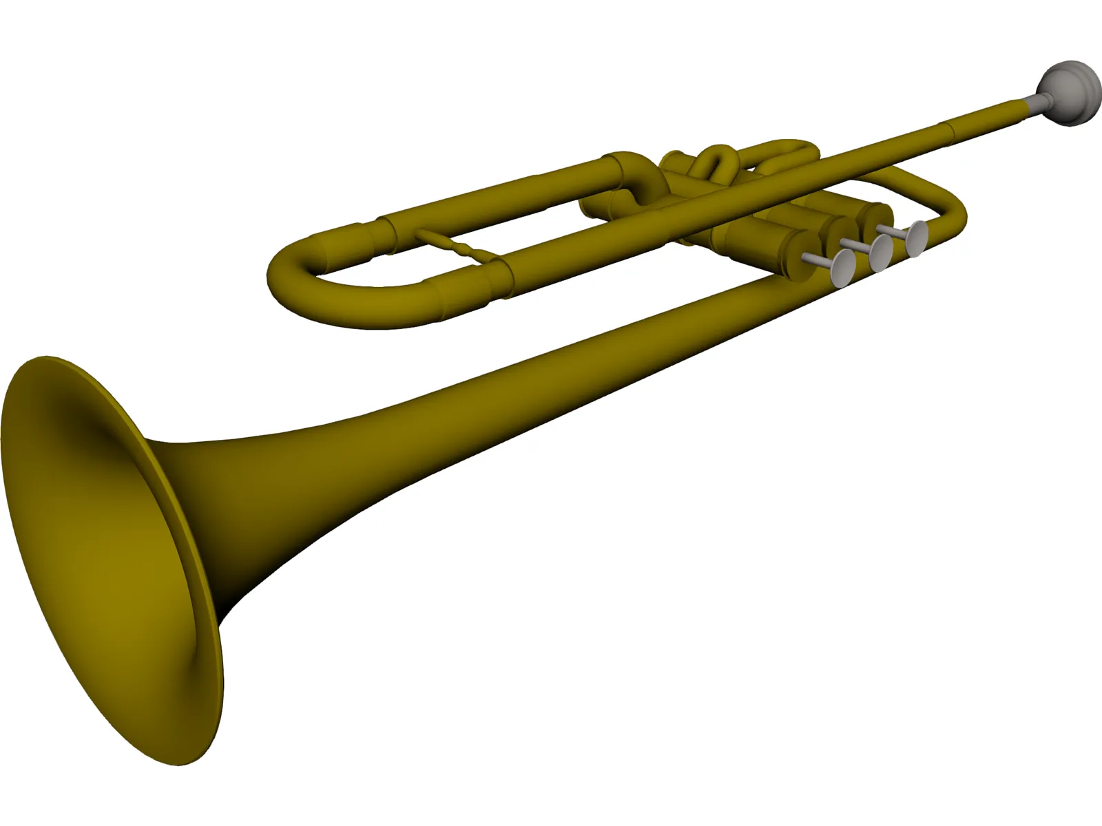 Trumpet 3D Model main preview