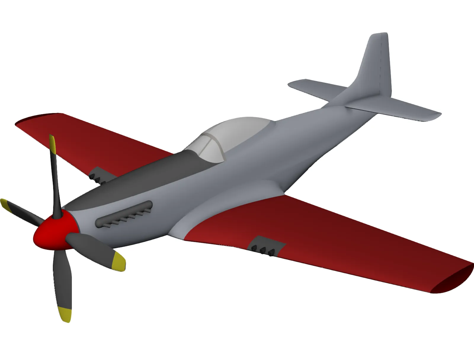 North American P-51 Mustang 3D Model main preview