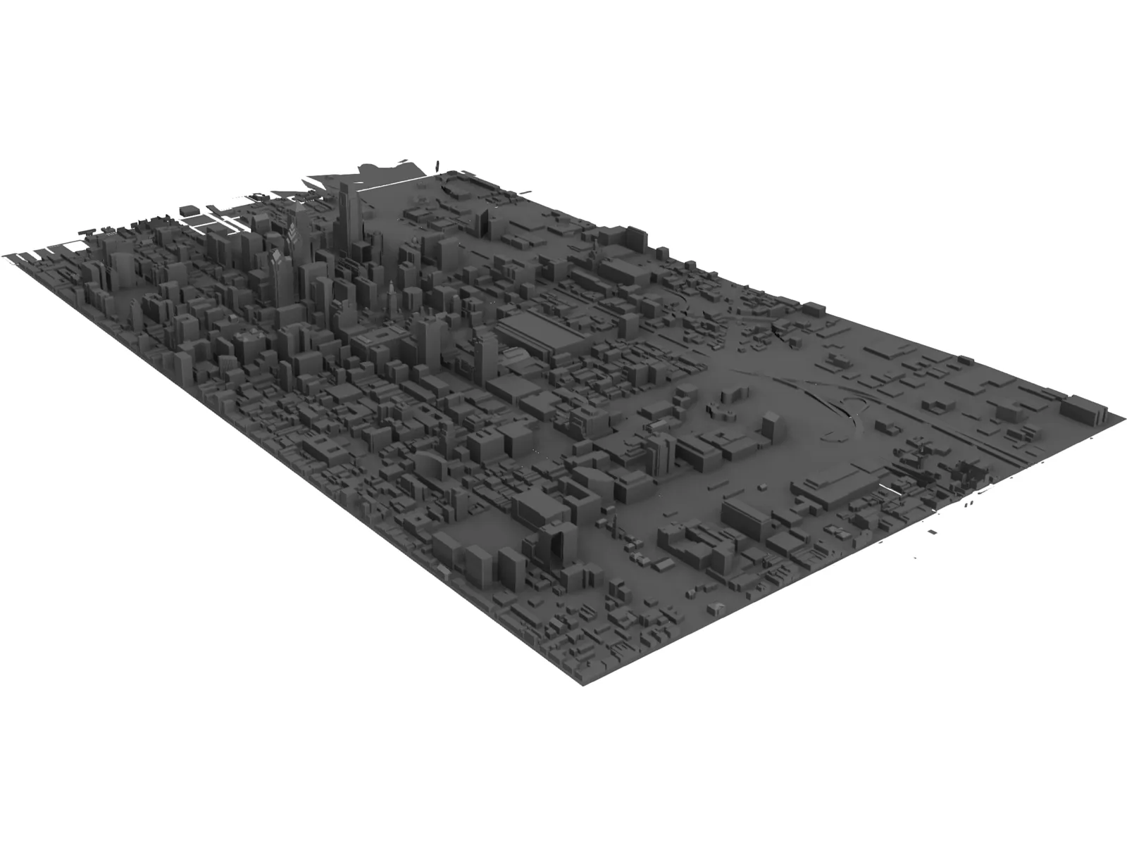 Philadelphia Map 3D Model main preview