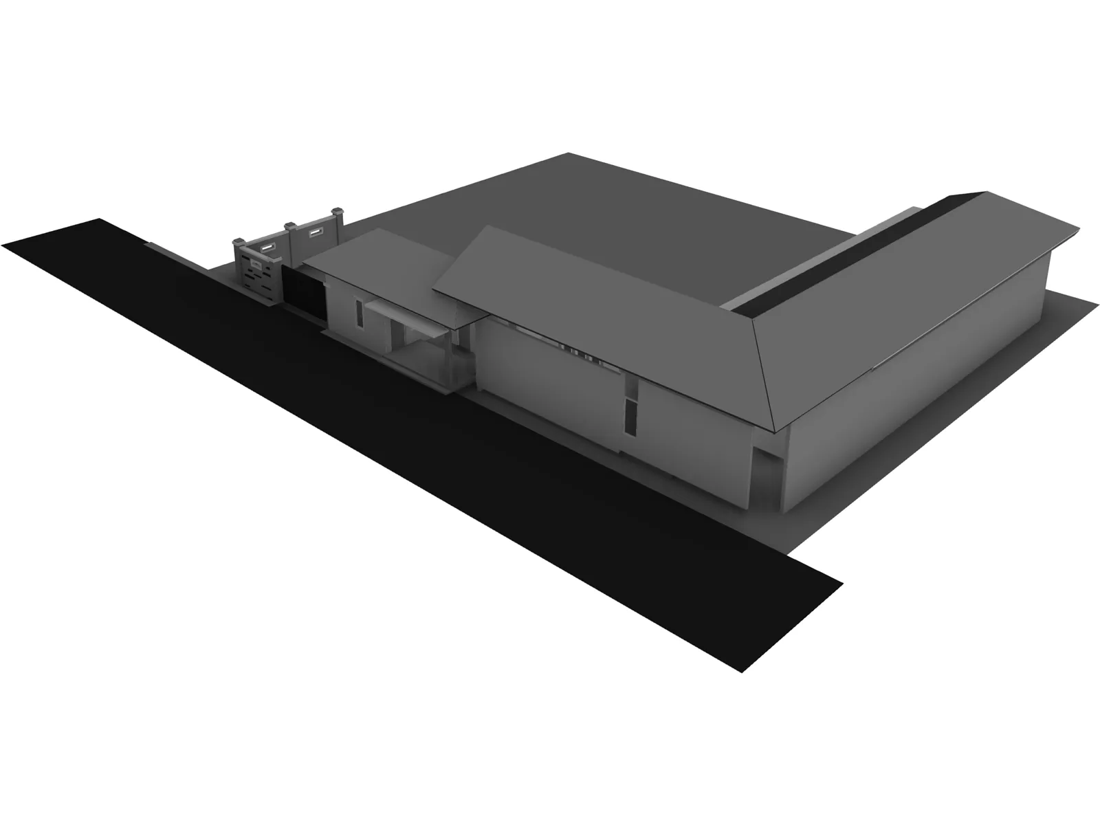 Guest House 3D Model main preview