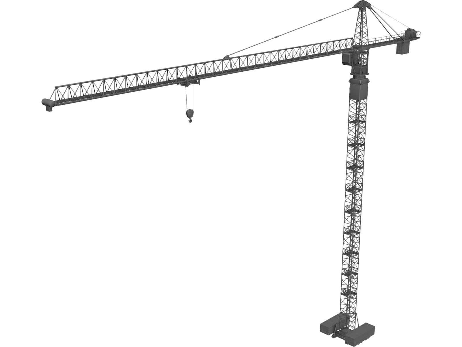 Tower Crane 3D Model main preview