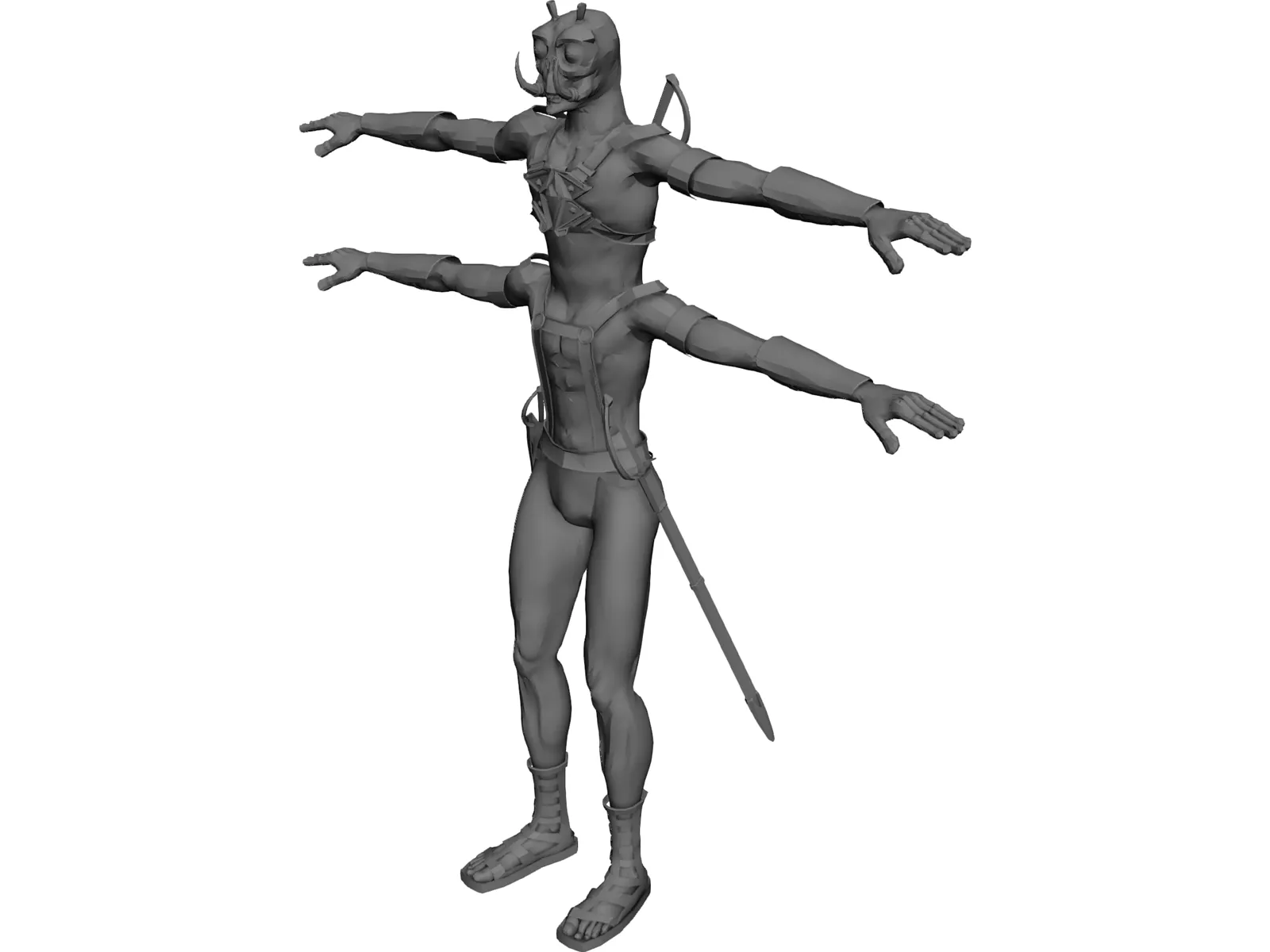 Tars Tarkas Thark of Barsoom 3D Model main preview