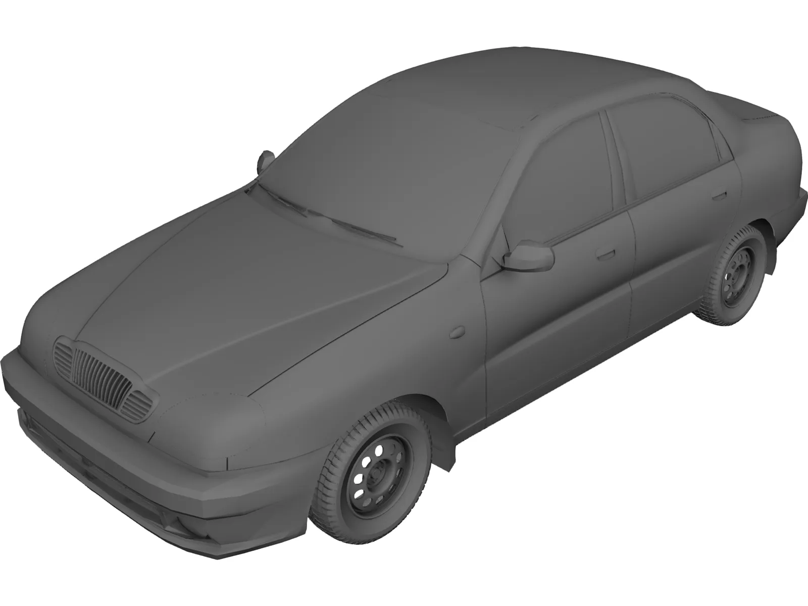 Daewoo Lanos (2000) 3D Model main preview
