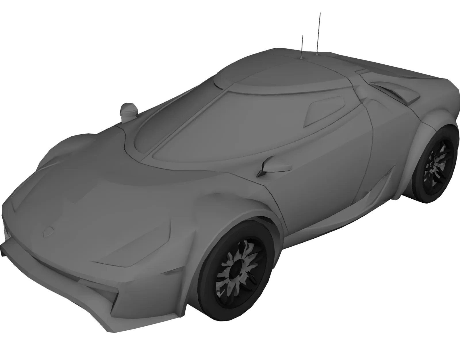 Lancia Stratos Fenomenon Concept (2005) 3D Model main preview