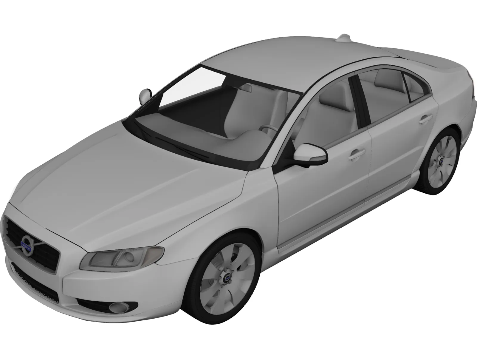 Volvo S80 (2011) 3D Model main preview