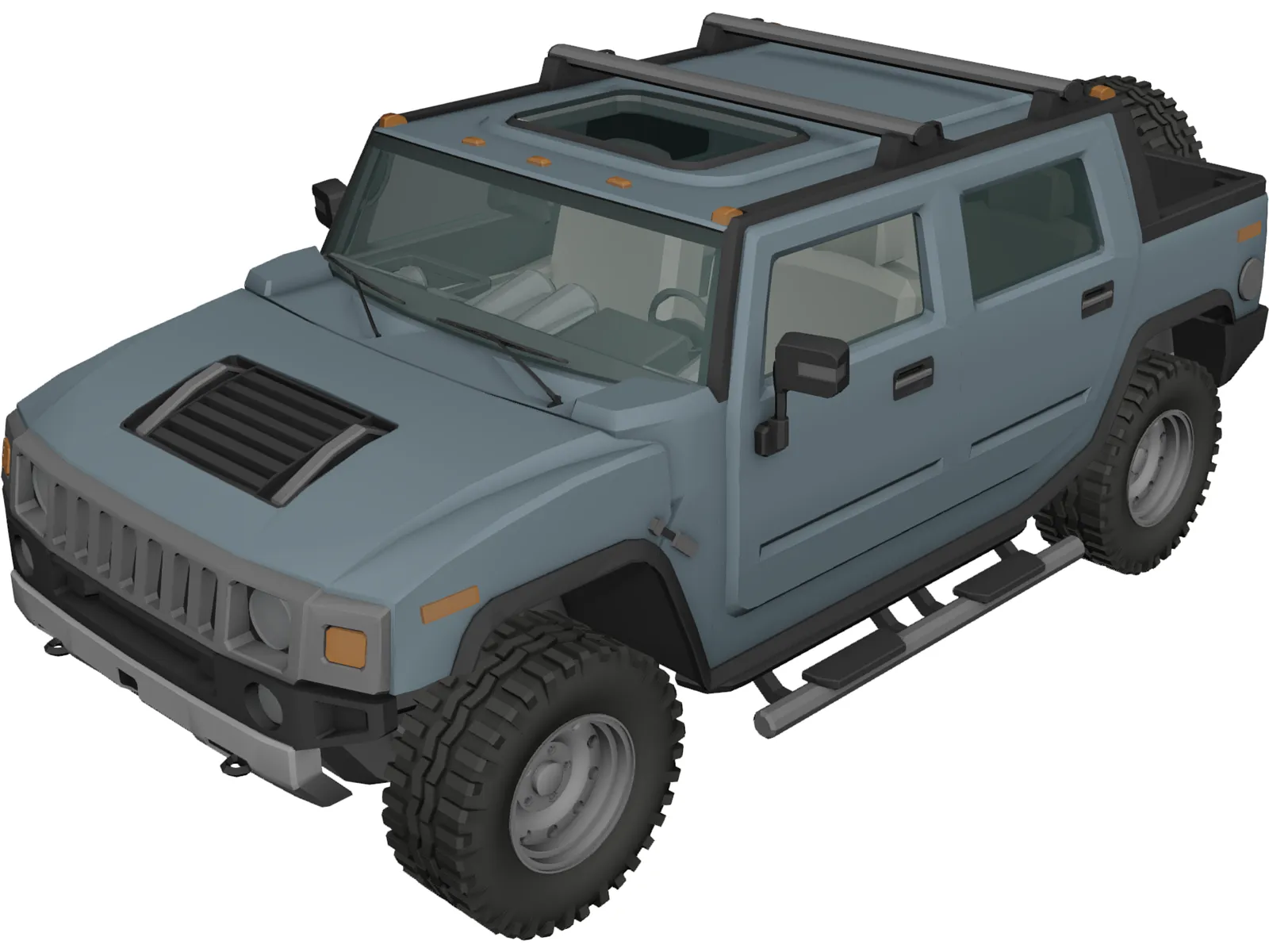 Hummer H2 3D Model main preview
