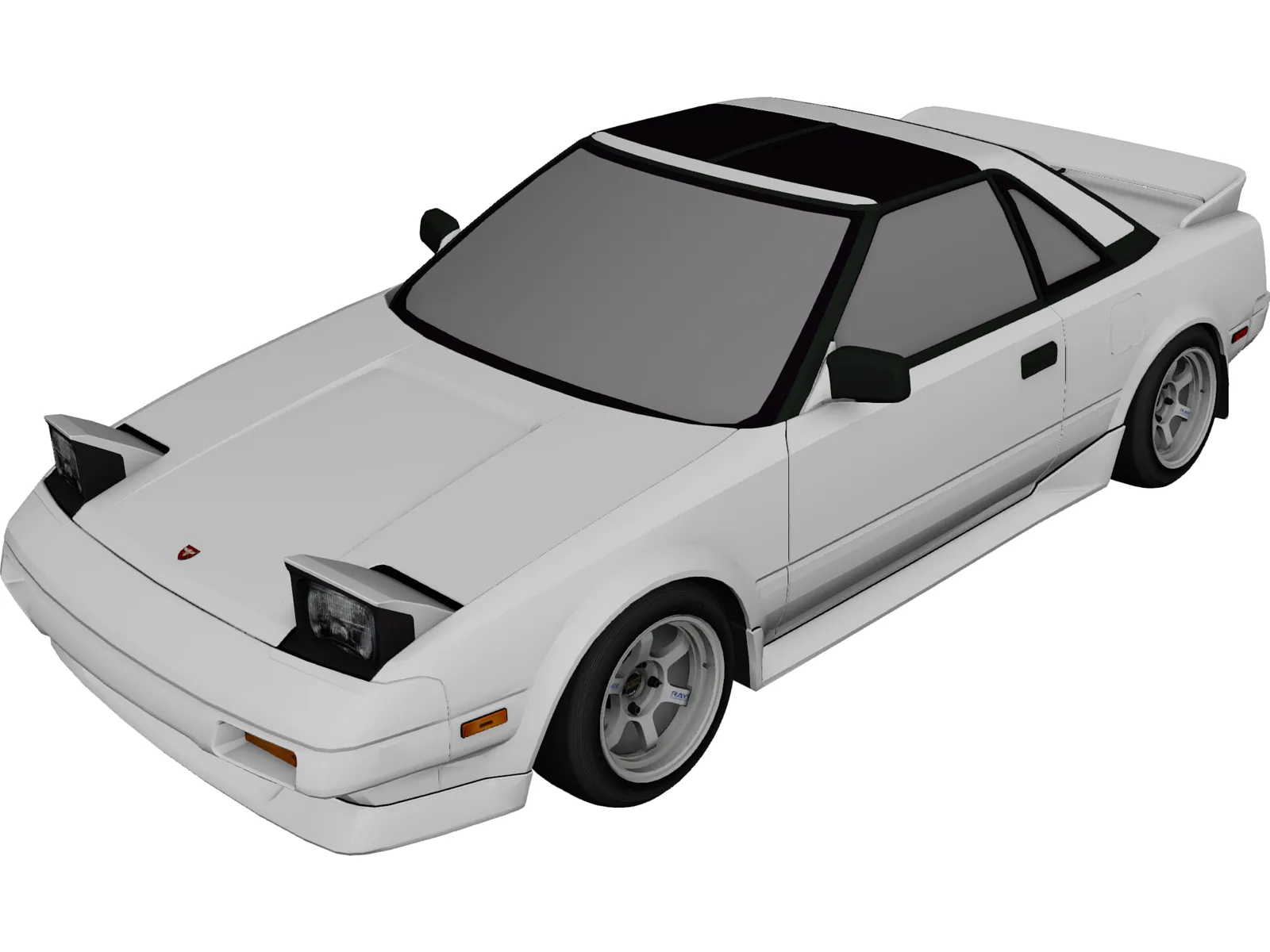 Toytota MR2 Mk1 (1984) 3D Model main preview