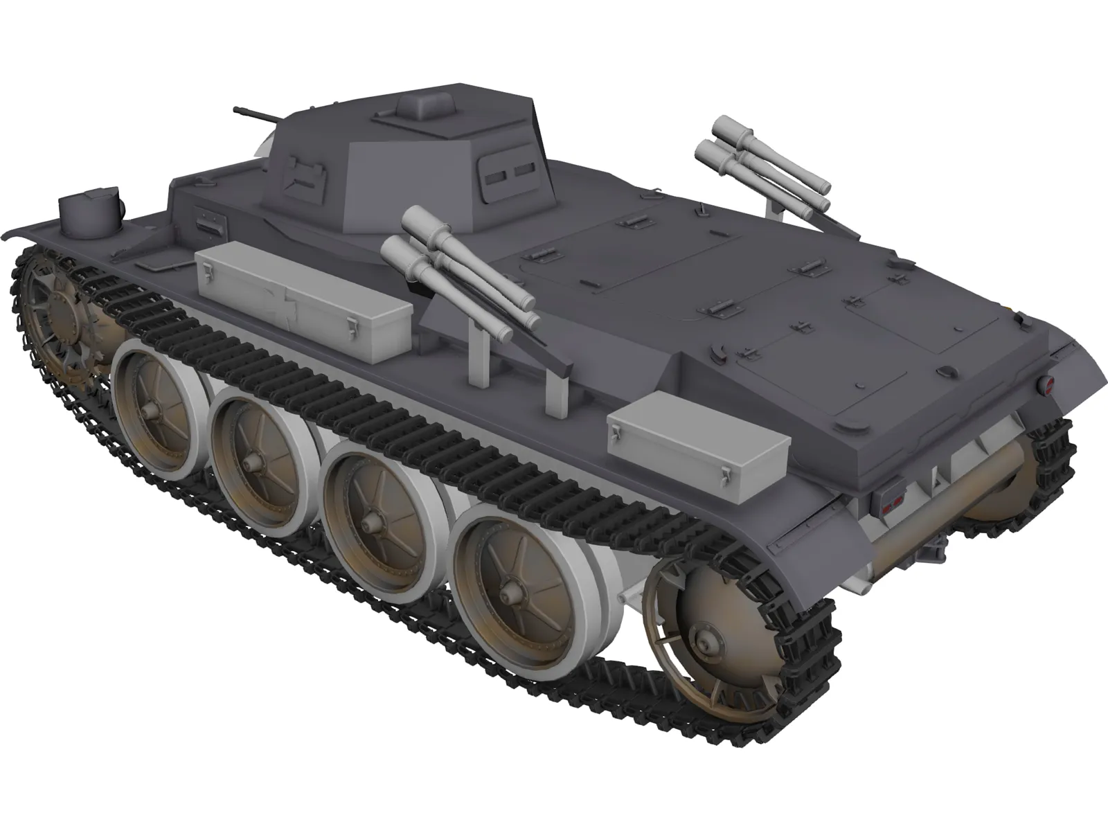 PzKpfw II Flamethrower Flamingo 3D Model main preview