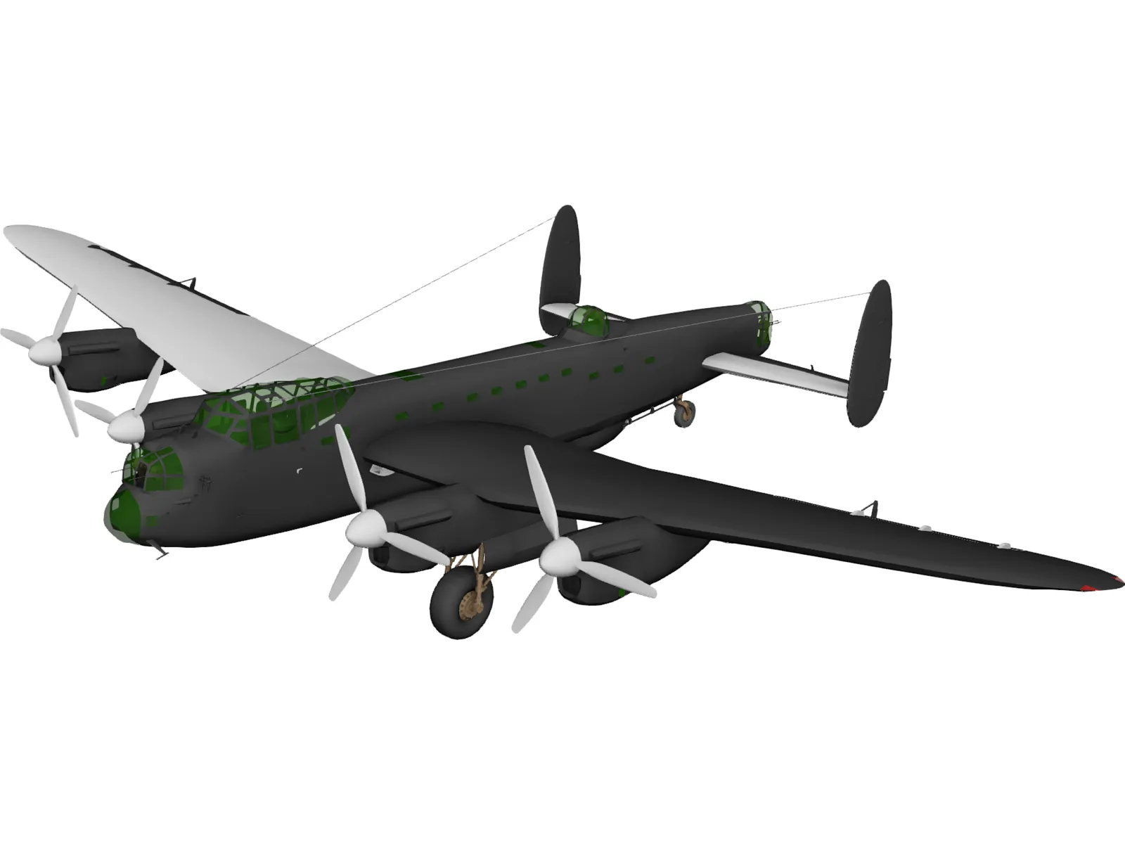 Avro Lancaster 3D Model main preview