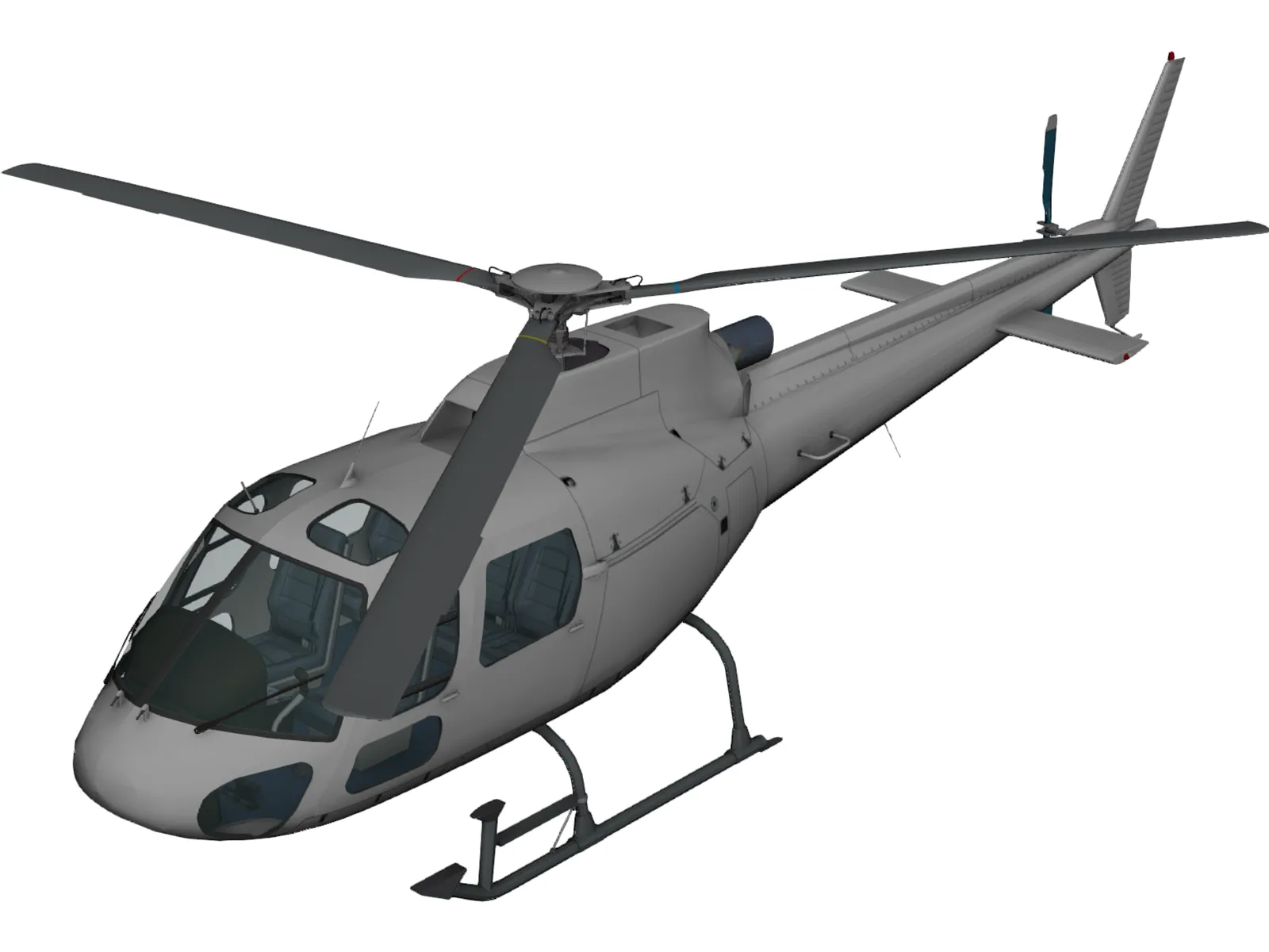 Eurocopter AS-350 Ecureuil 3D Model main preview