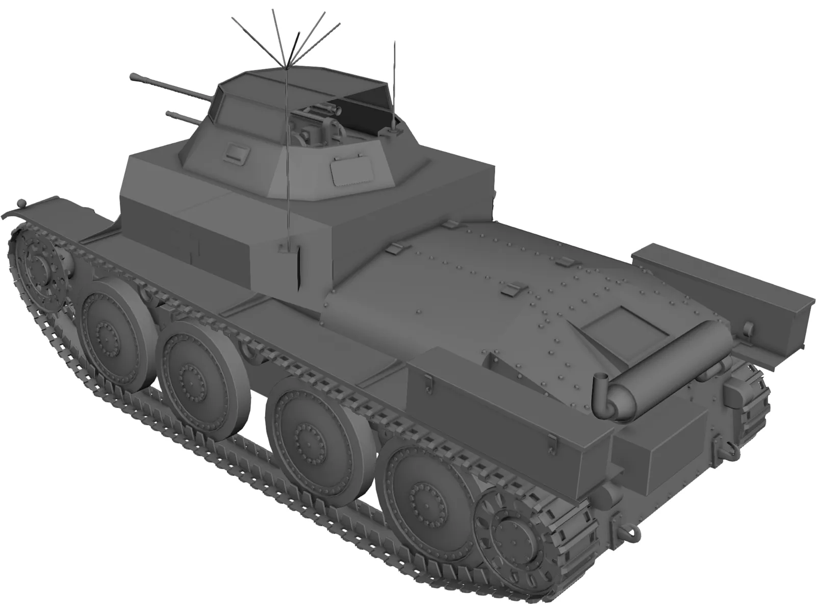 Aufklärungspanzer 38 3D Model main preview