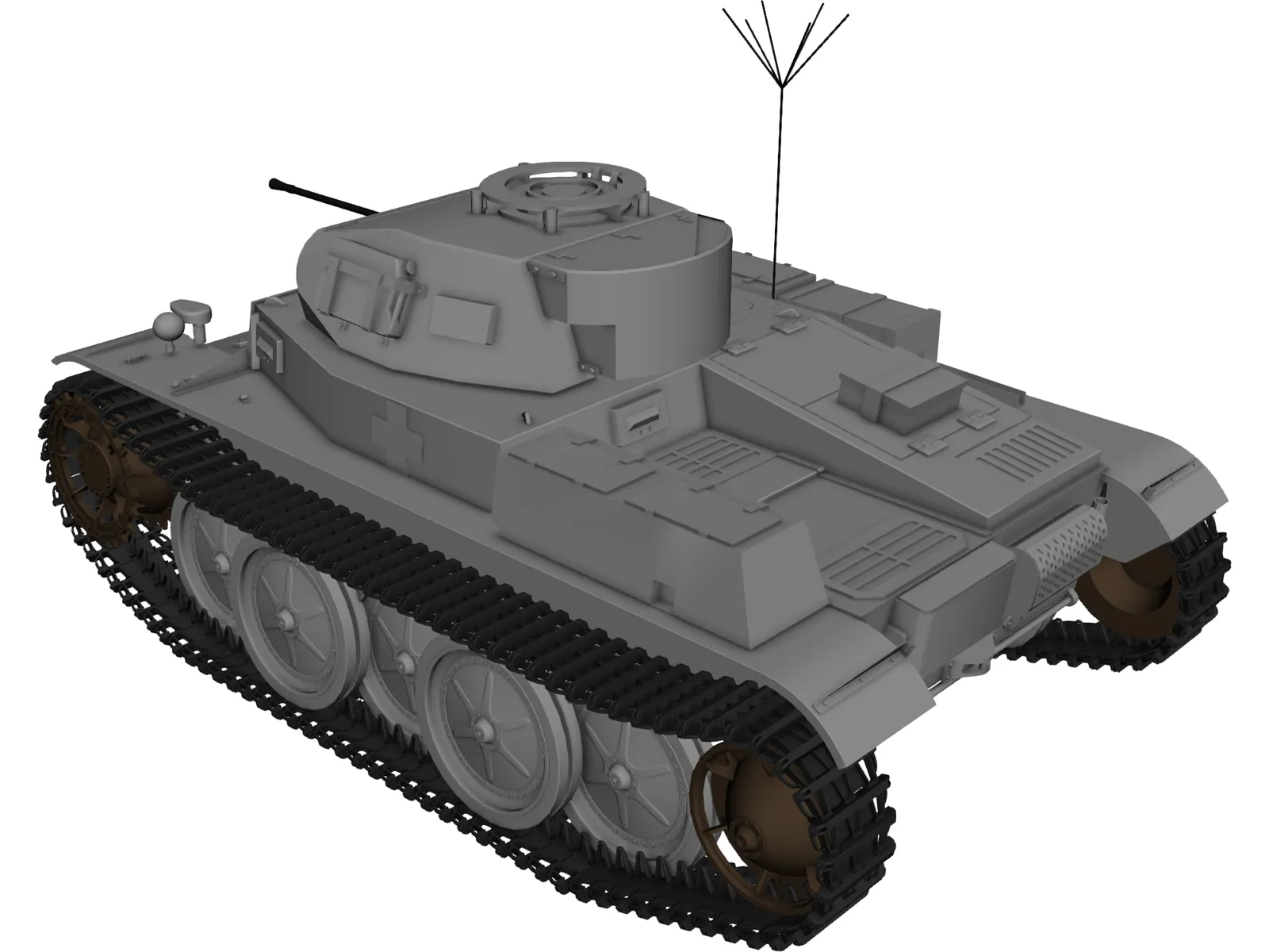 Pz IIL Luchs 3D Model main preview