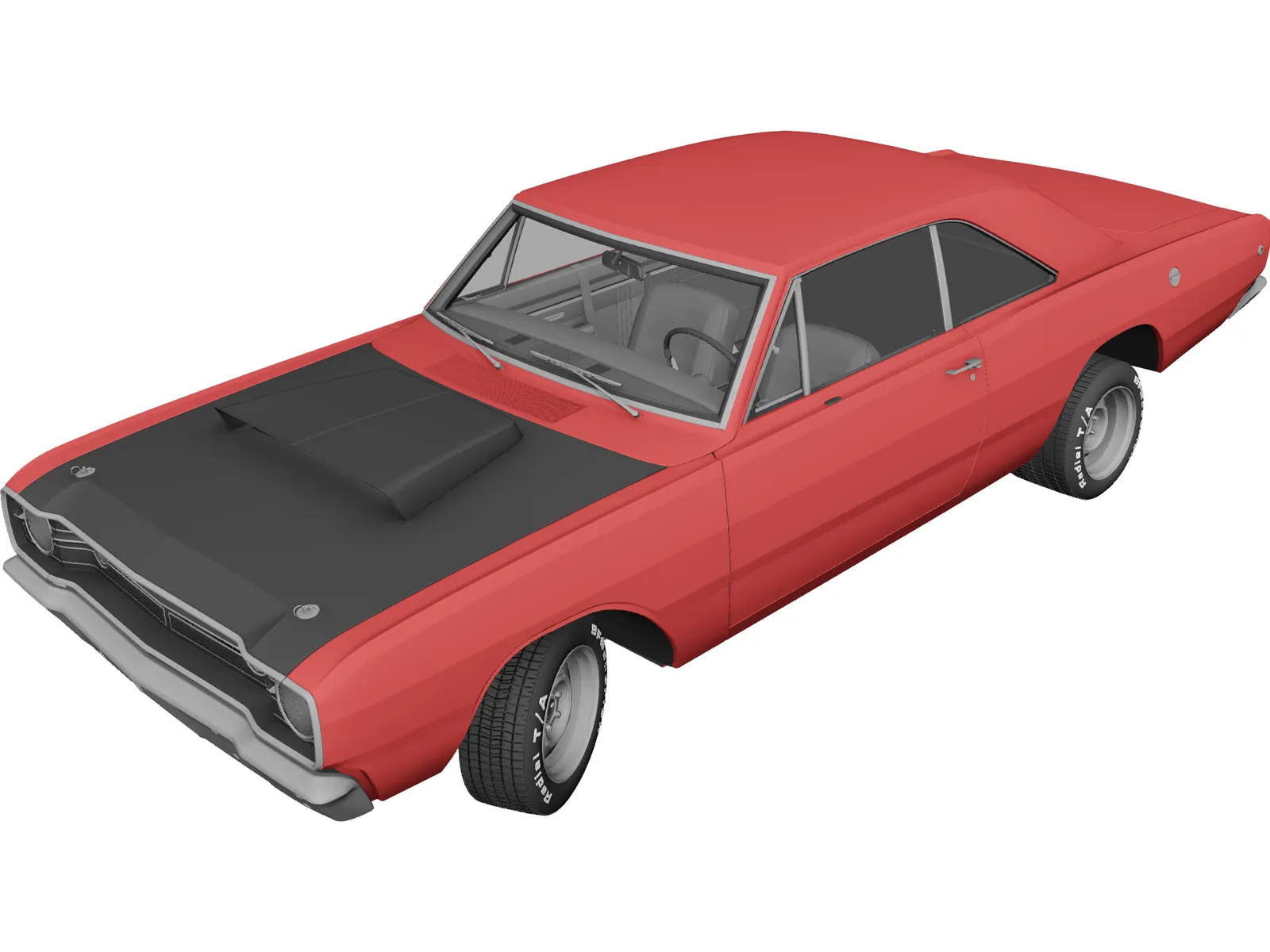 Dodge Dart HEMI Super Stock (1968) 3D Model main preview
