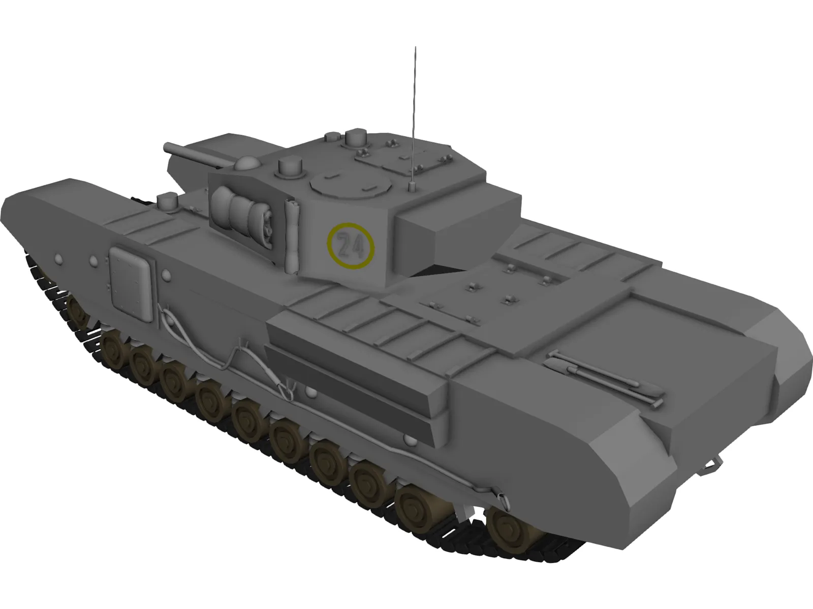 Churchill Mk IV 3D Model main preview
