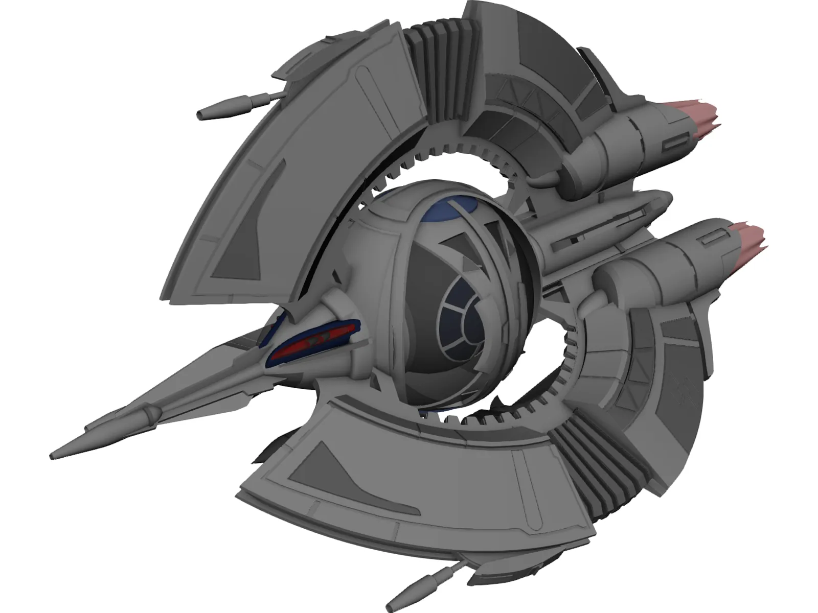 Star Wars Droid Tri-Fighter 3D Model main preview