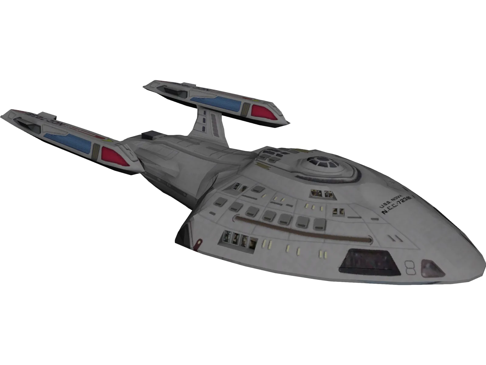 Nova Class Starship 3D Model main preview