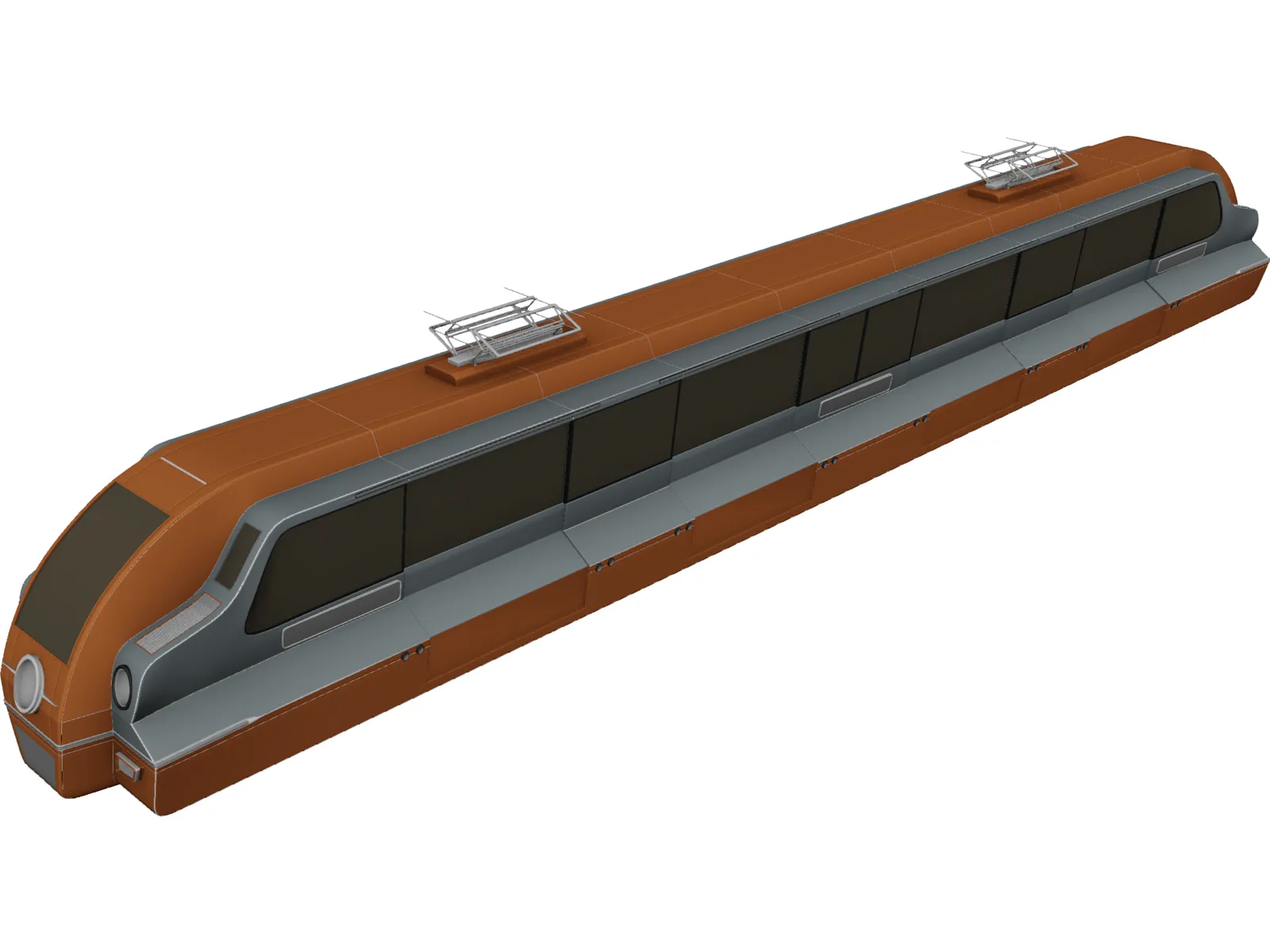 Train Futuristic 3D Model main preview