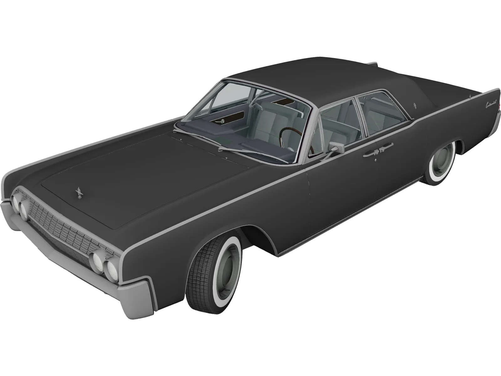 Lincoln Continental Sedan (1962) 3D Model main preview