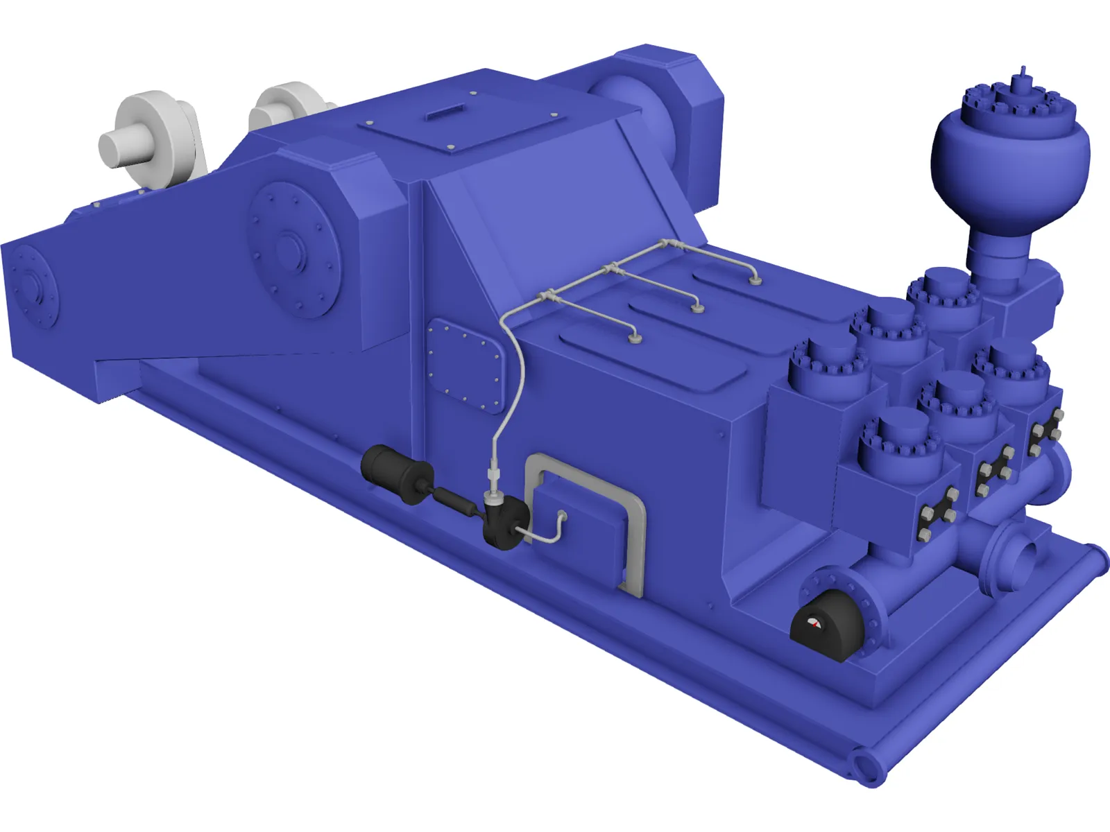 Mud Pump 3D Model main preview