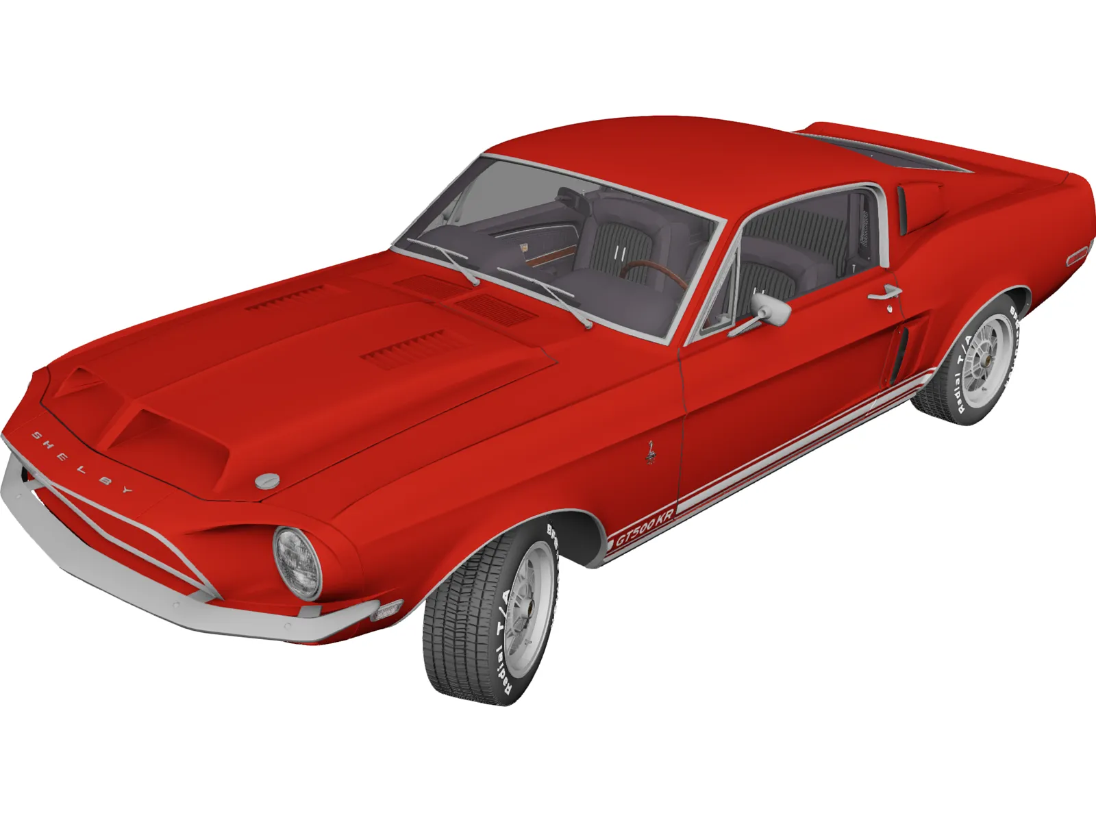 Ford Mustang Shelby GT-500KR (1968) 3D Model main preview