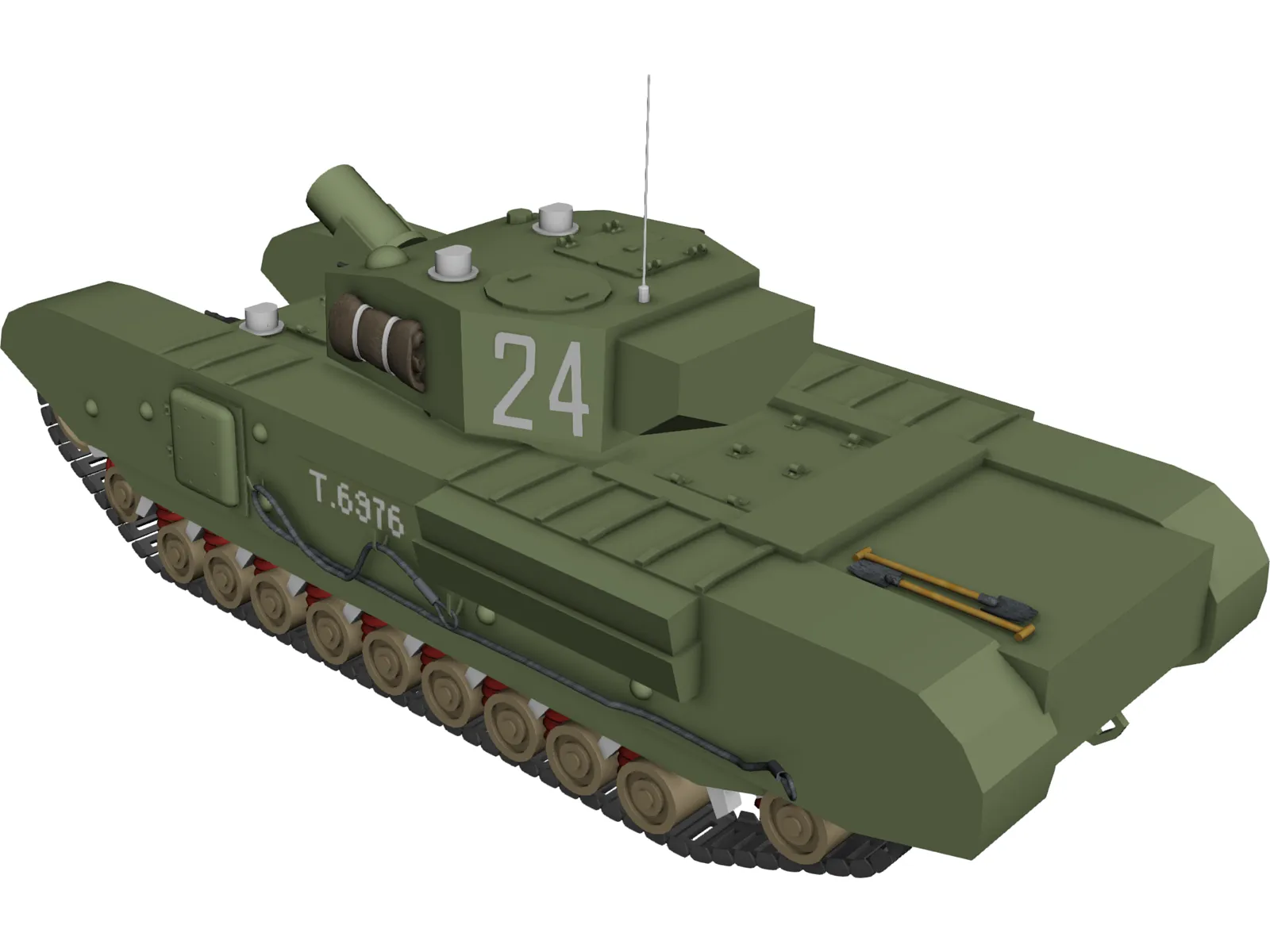 Churchill AVRE 3D Model main preview