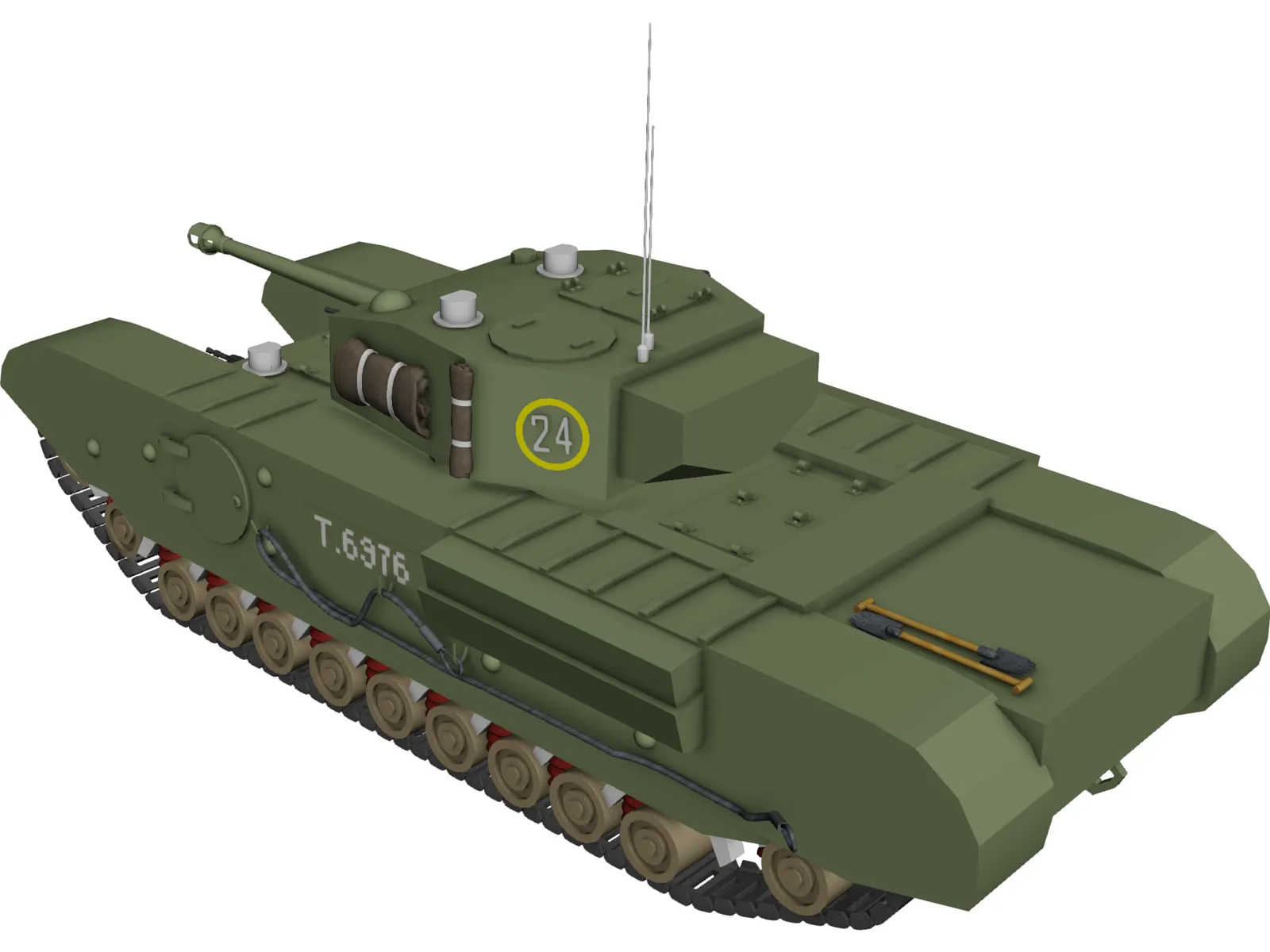Churchill MK VII 3D Model main preview