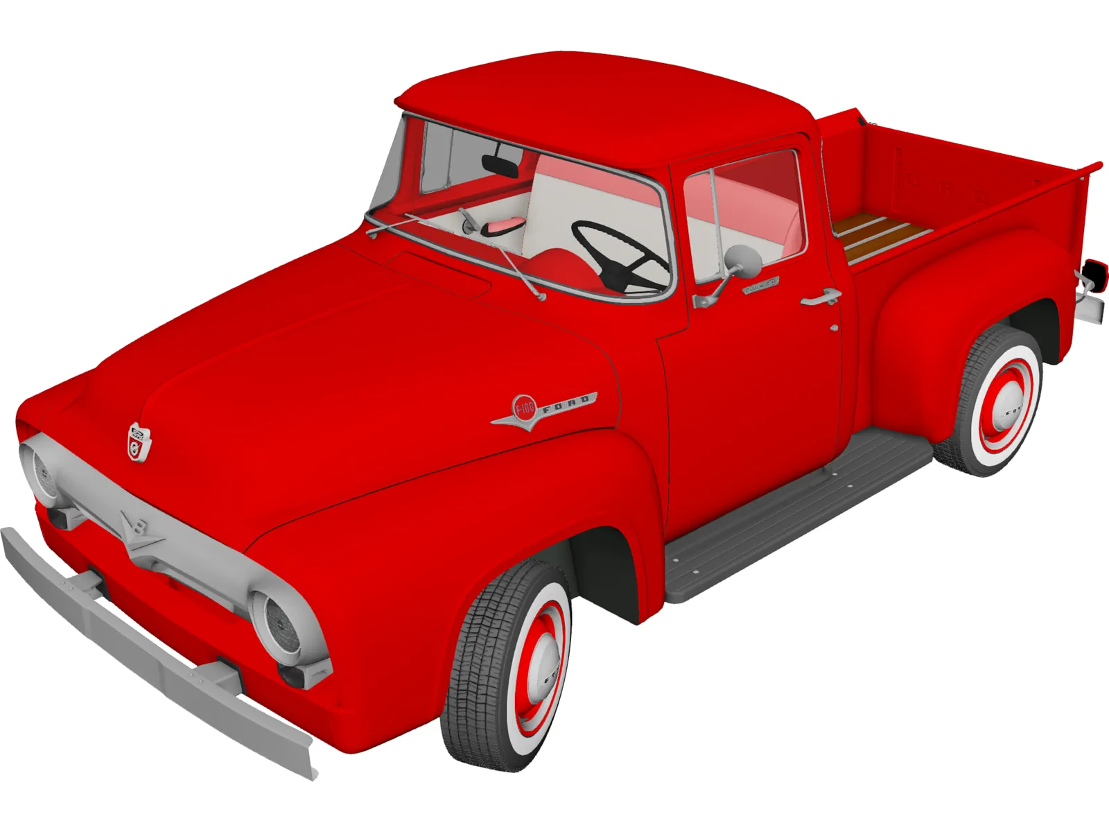 Ford F-100 (1956) 3D Model main preview
