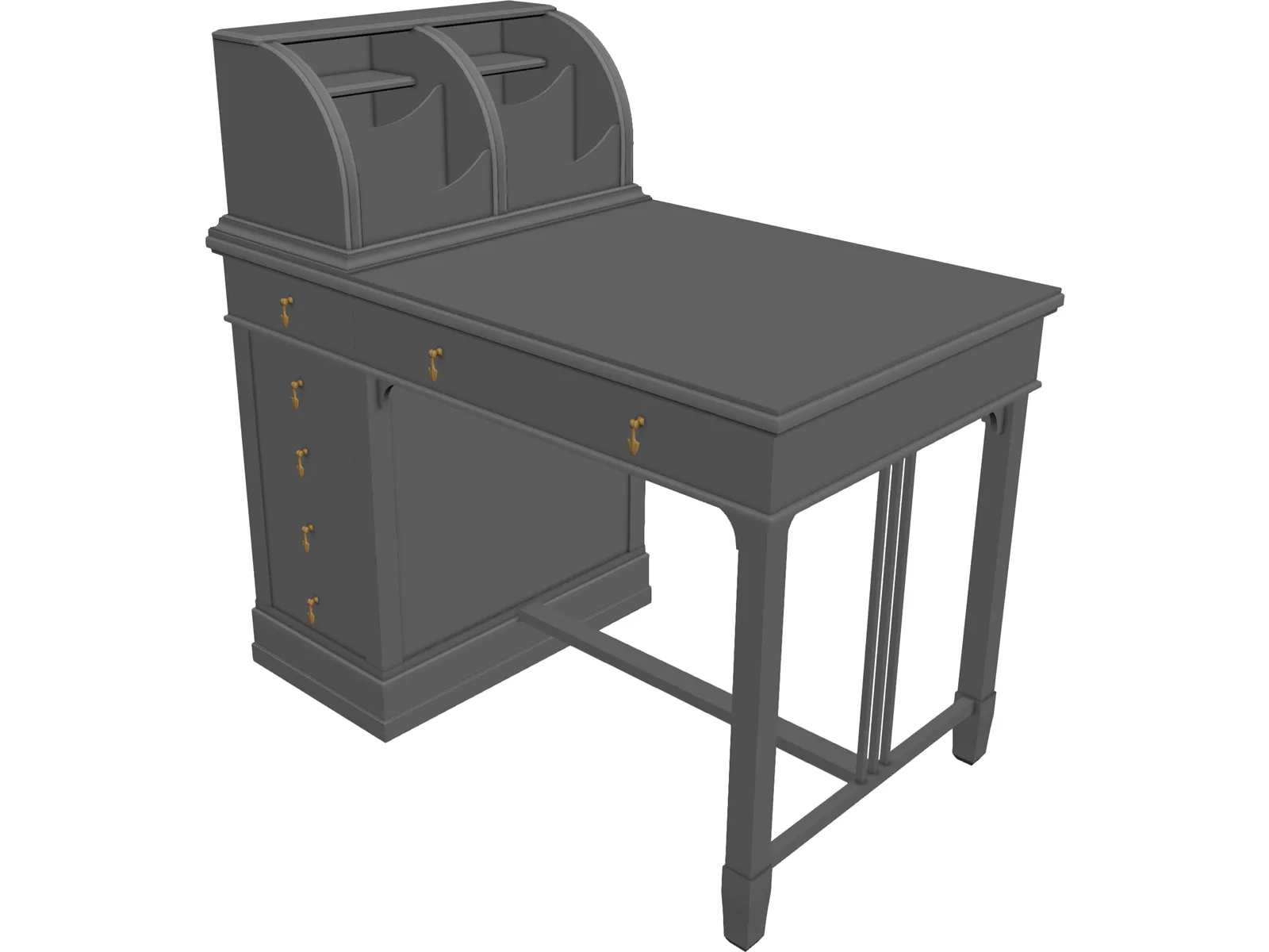 Desk Table 3D Model main preview