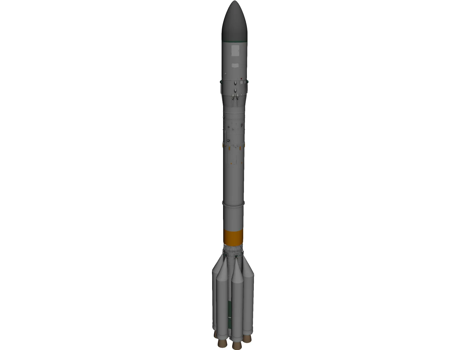 Proton Rocket 3D Model main preview