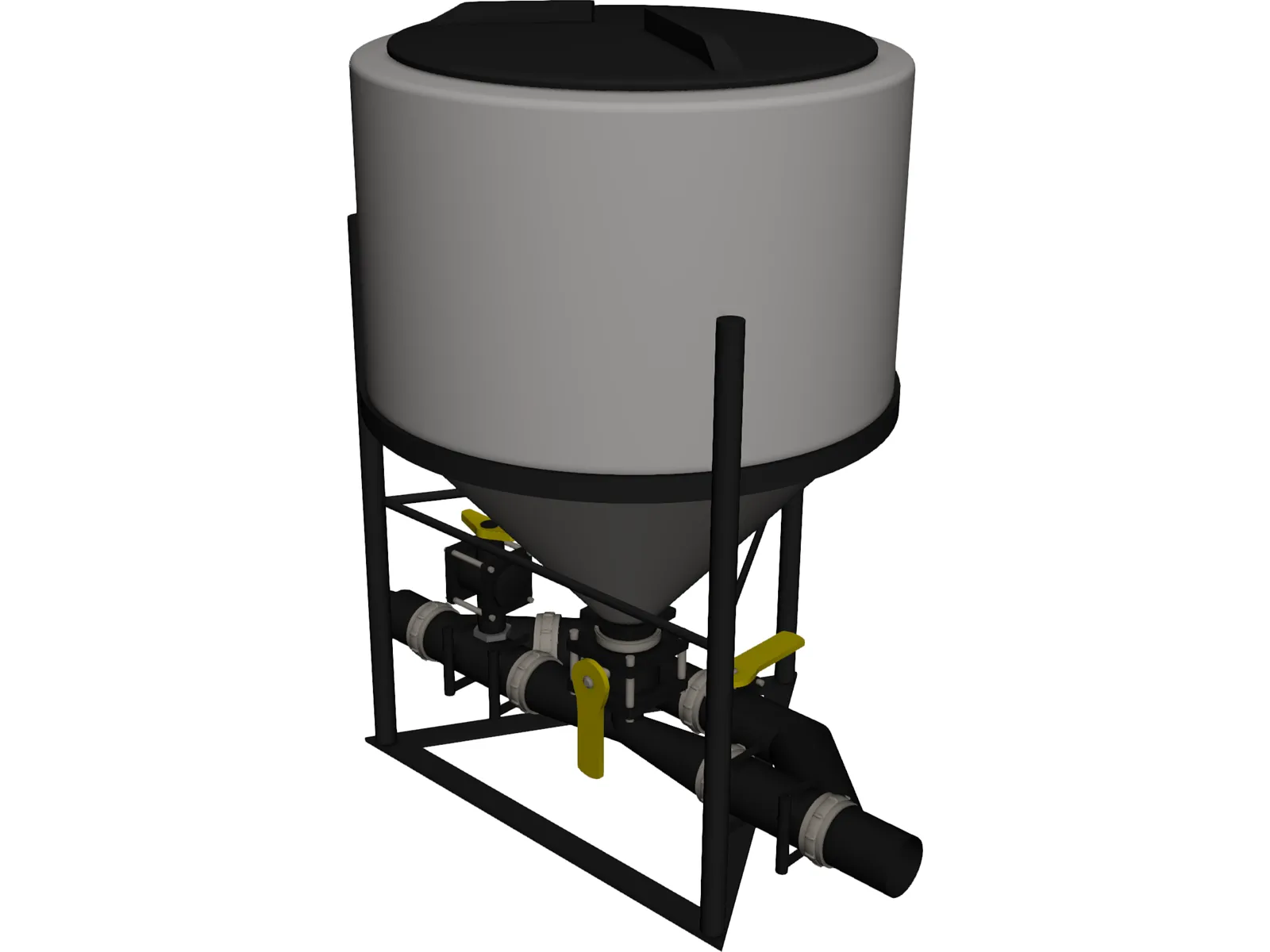 Feeder Tank with Control Valves 3D Model main preview
