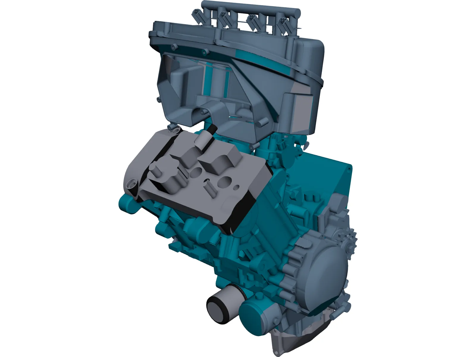 Triumph 675 Engine 3D Model main preview