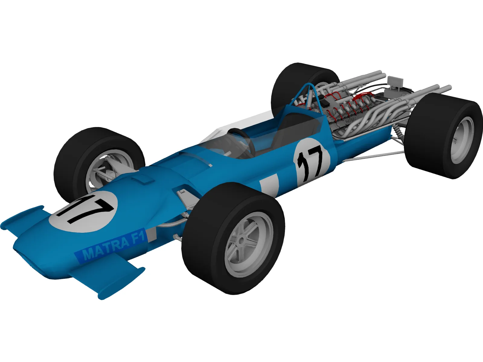 Matra F1 Racing Car (1967) 3D Model main preview