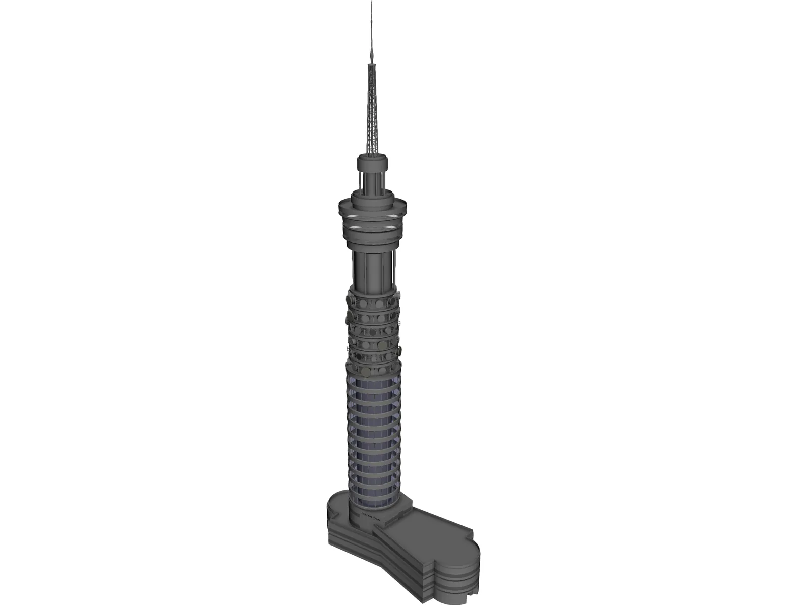 Telecom Tower 3D Model main preview