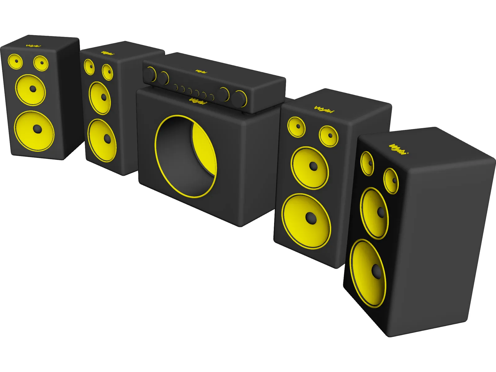 Sound System 3D Model main preview