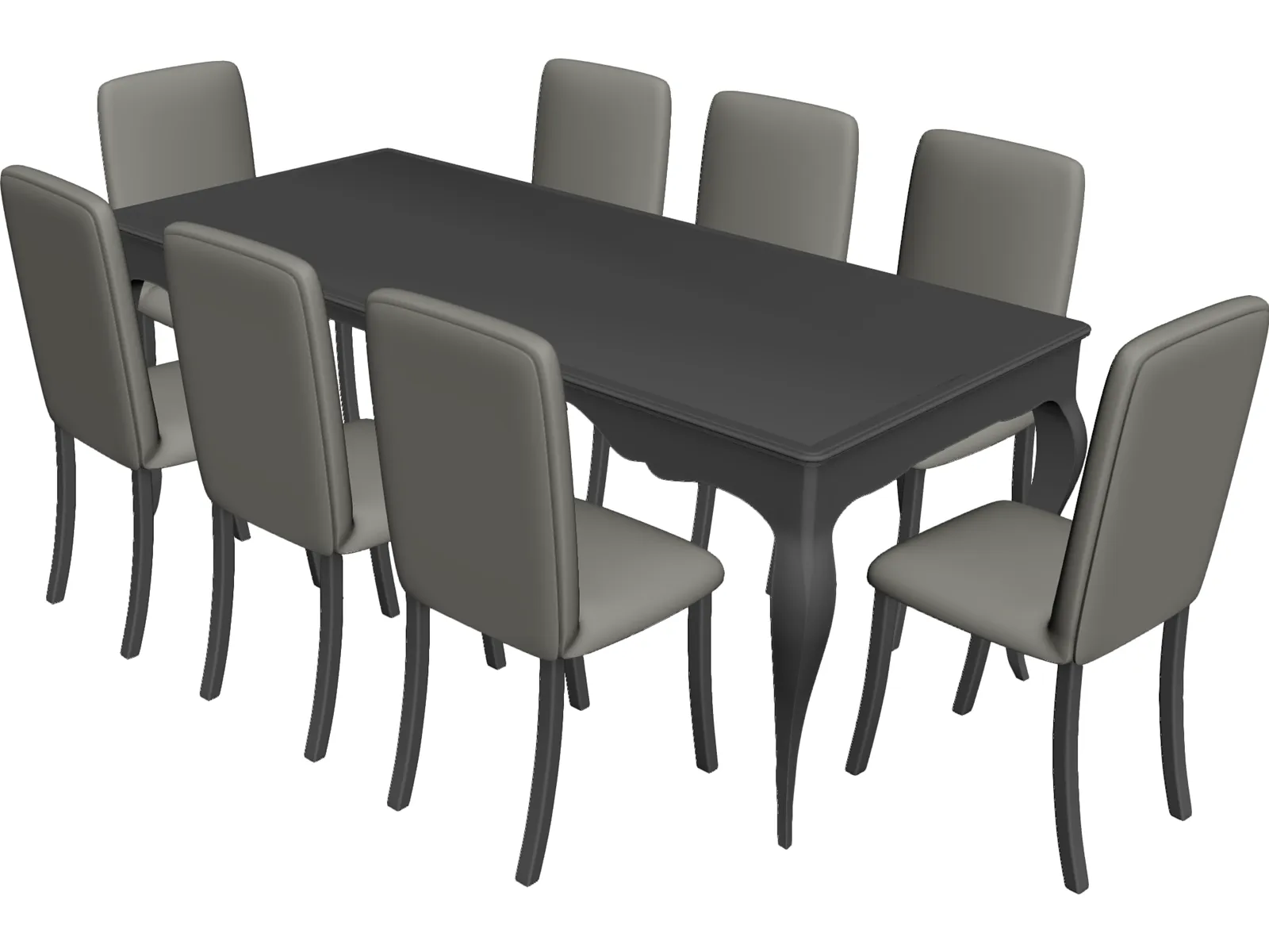 Dining Table 3D Model main preview